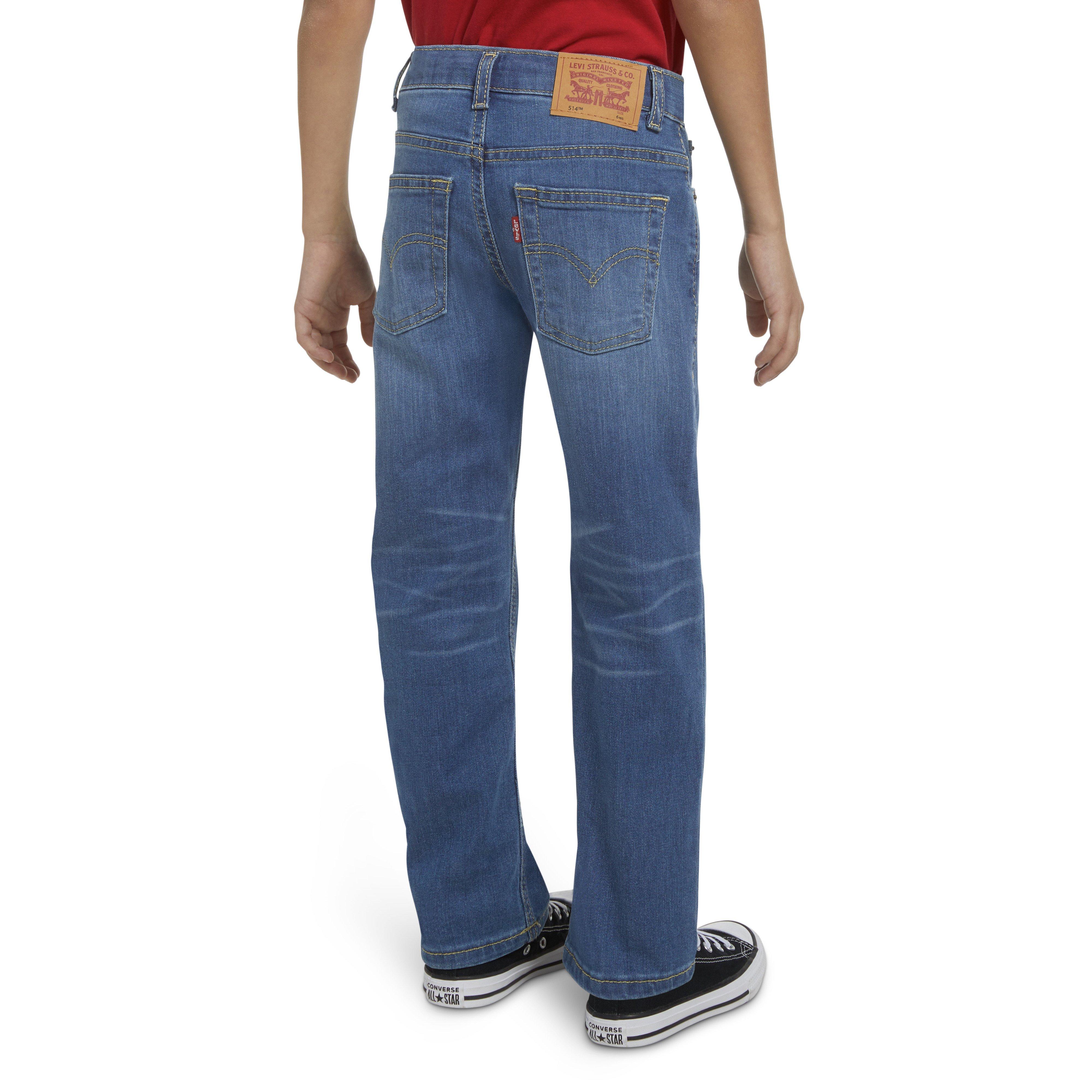 Levi's Little Boys' 514 Straight Fit Medium Wash Blue Denim Jeans - MEDIUM BLUE Thumbnail View 2
