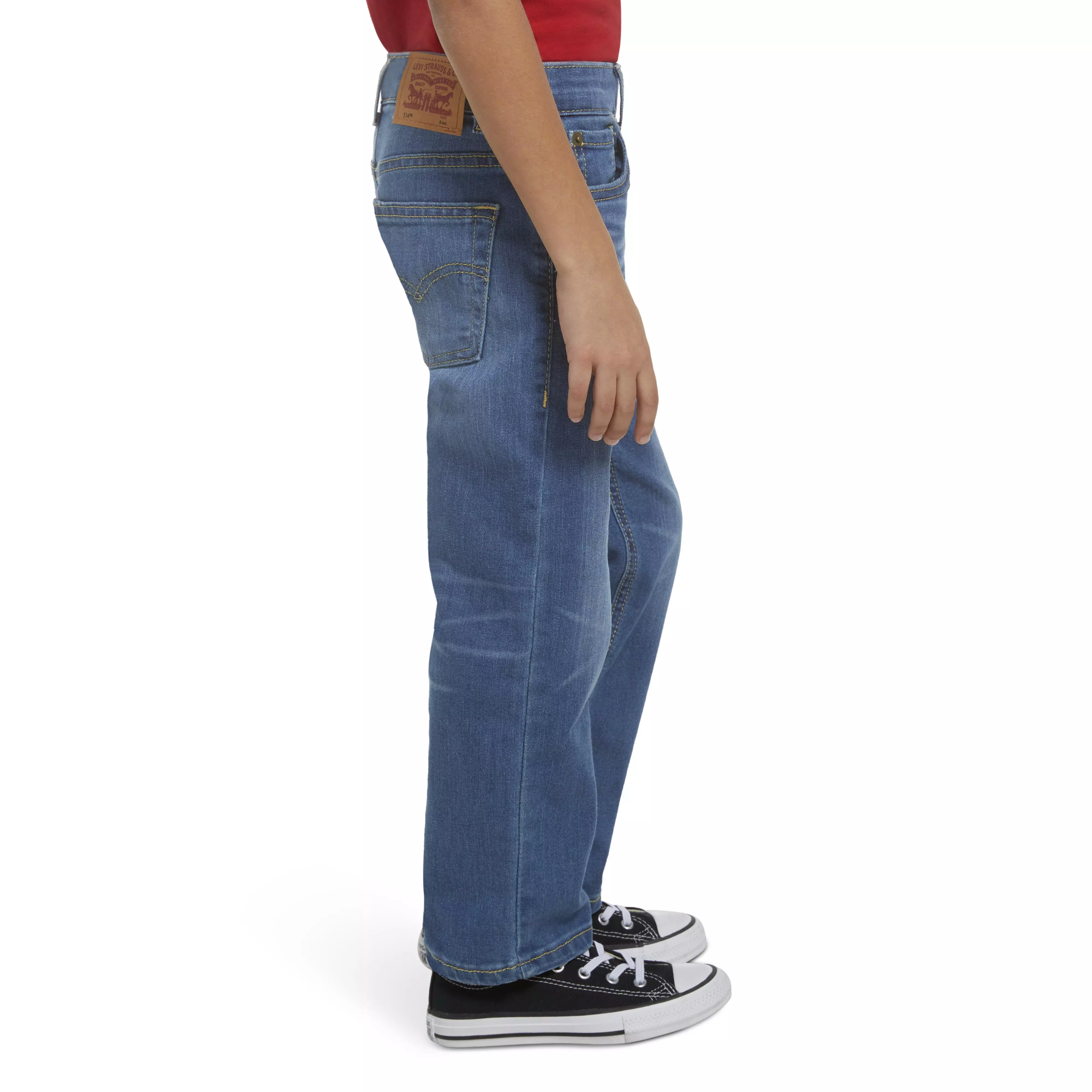 Levi's Little Boys' 514 Straight Fit Medium Wash Blue Denim Jeans - MEDIUM BLUE