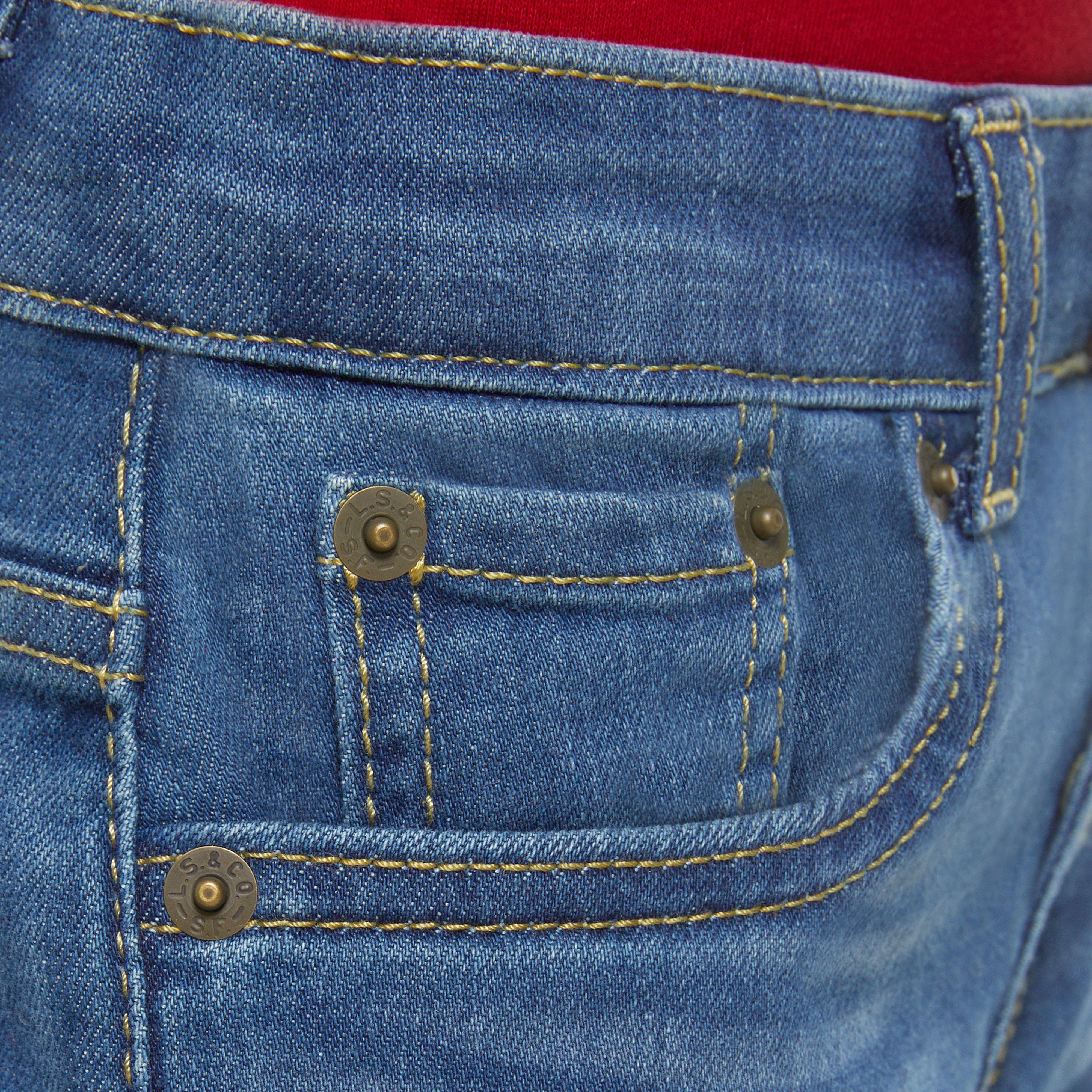 Levi's Little Boys' 514 Straight Fit Medium Wash Blue Denim Jeans - MEDIUM BLUE Thumbnail View 5