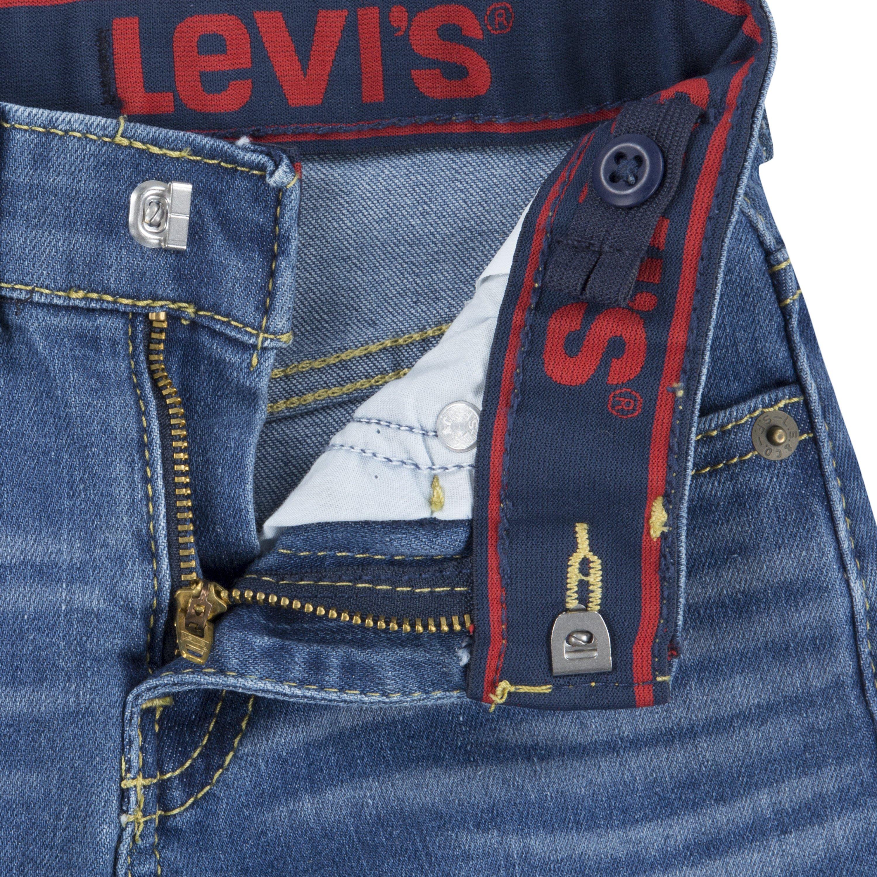 Levi's Little Boys' 514 Straight Fit Medium Wash Blue Denim Jeans - MEDIUM BLUE Thumbnail View 6