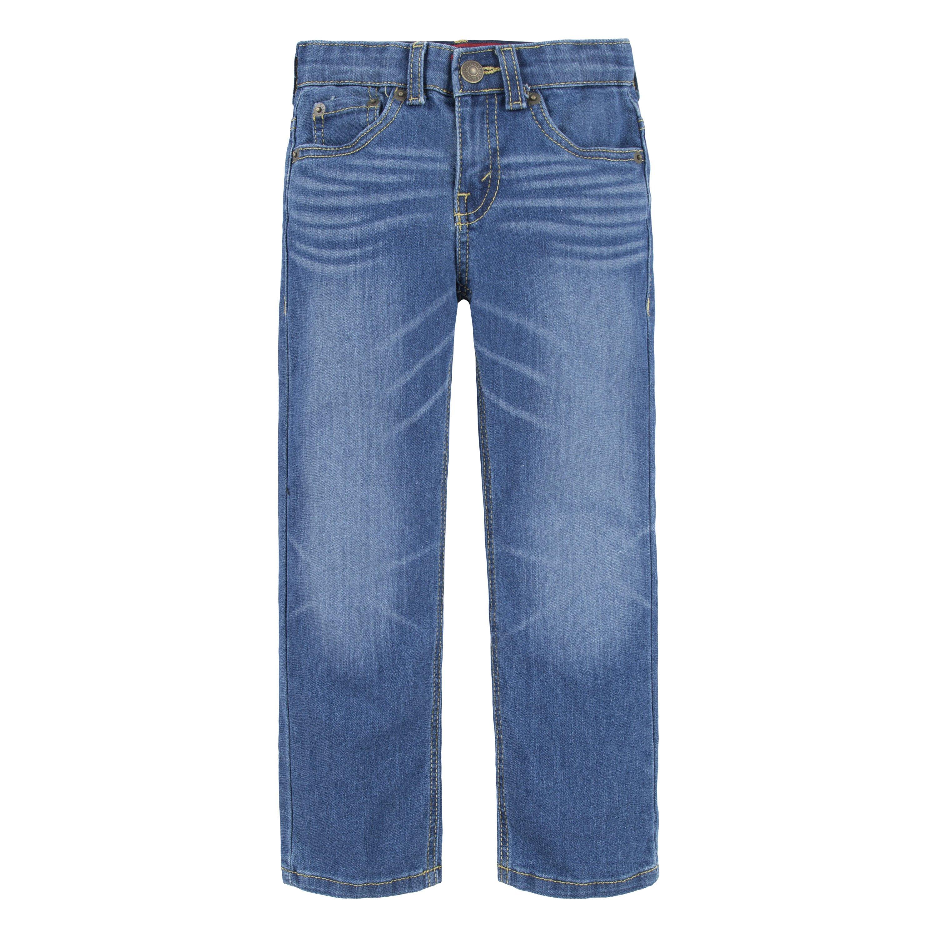 Levi's Little Boys' 514 Straight Fit Medium Wash Blue Denim Jeans - MEDIUM BLUE Thumbnail View 8