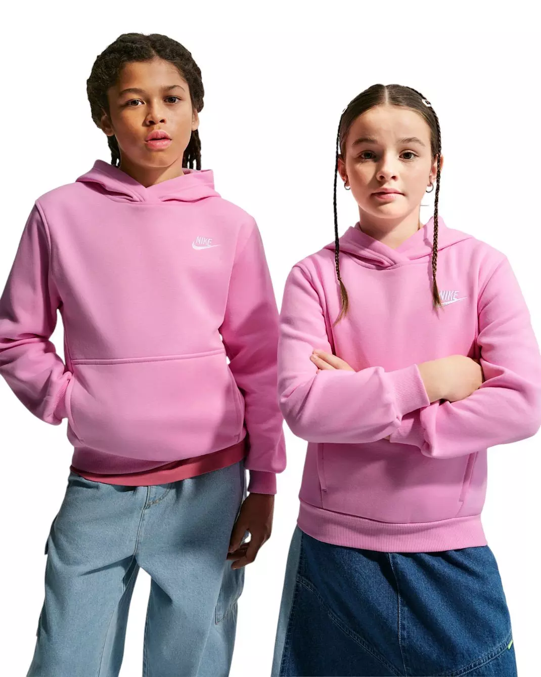 Nike Big Kids' Sportswear Club Fleece Pullover Hoodie - Pink - PINK