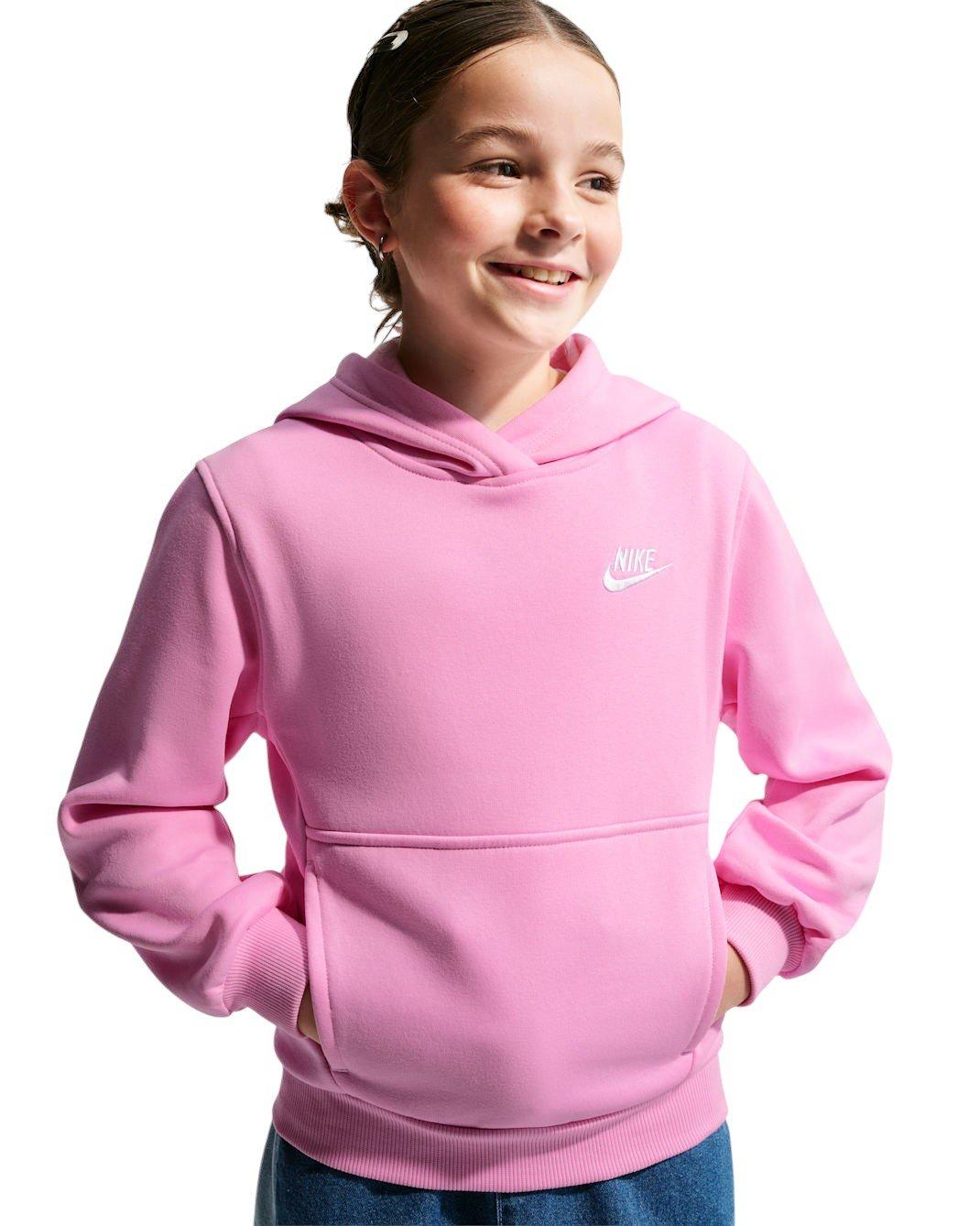 Nike Sportswear Club Fleece Big Kids' Pink Pullover Hoodie