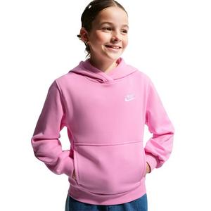 Nike Big Kids' Sportswear Club Fleece Pullover Hoodie - Pink - PINK