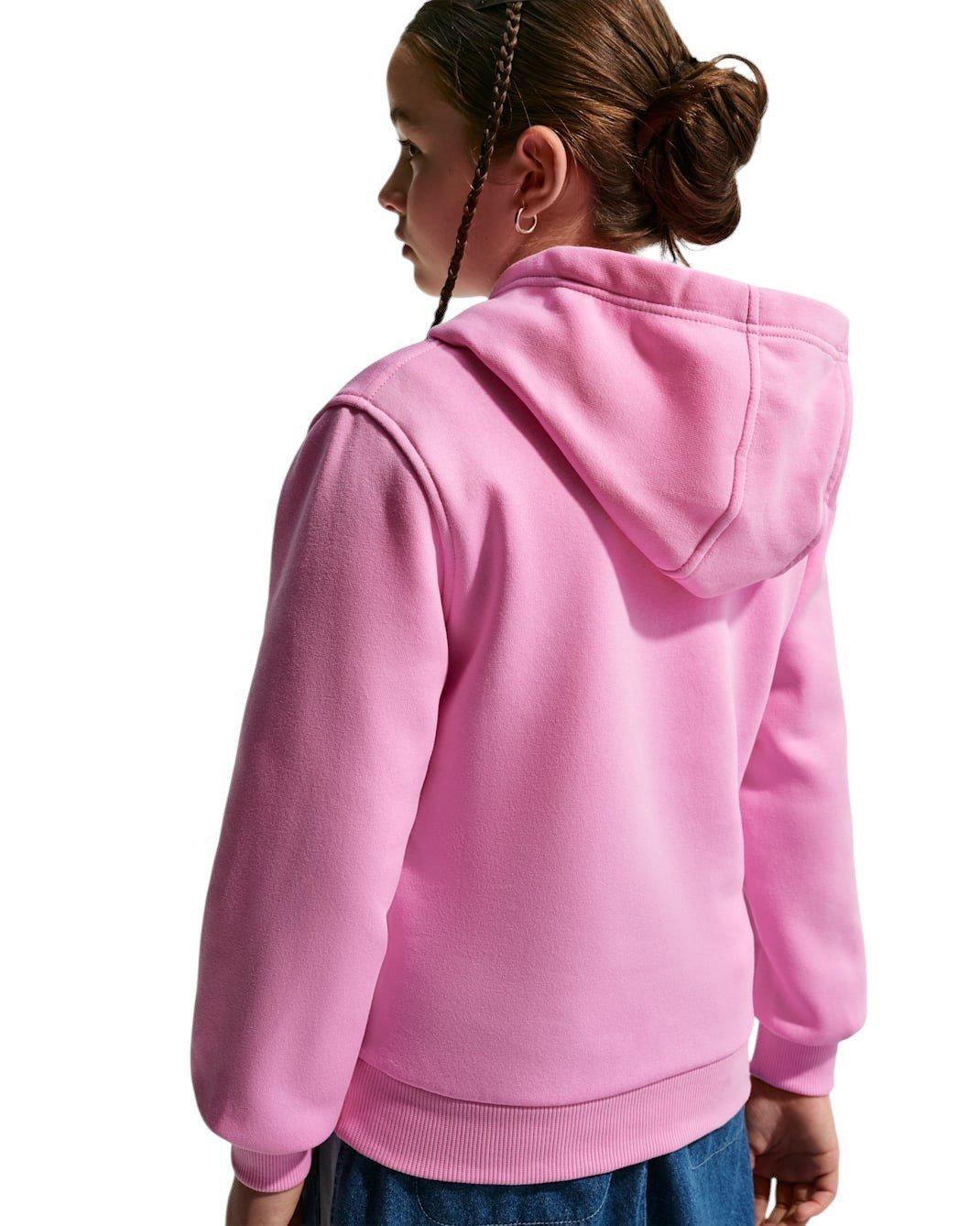 Nike Big Kids' Sportswear Club Fleece Pullover Hoodie - Pink - PINK Thumbnail View 3