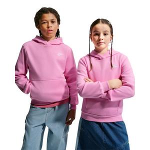 Nike Big Kids' Sportswear Club Fleece Pullover Hoodie - Pink - PINK