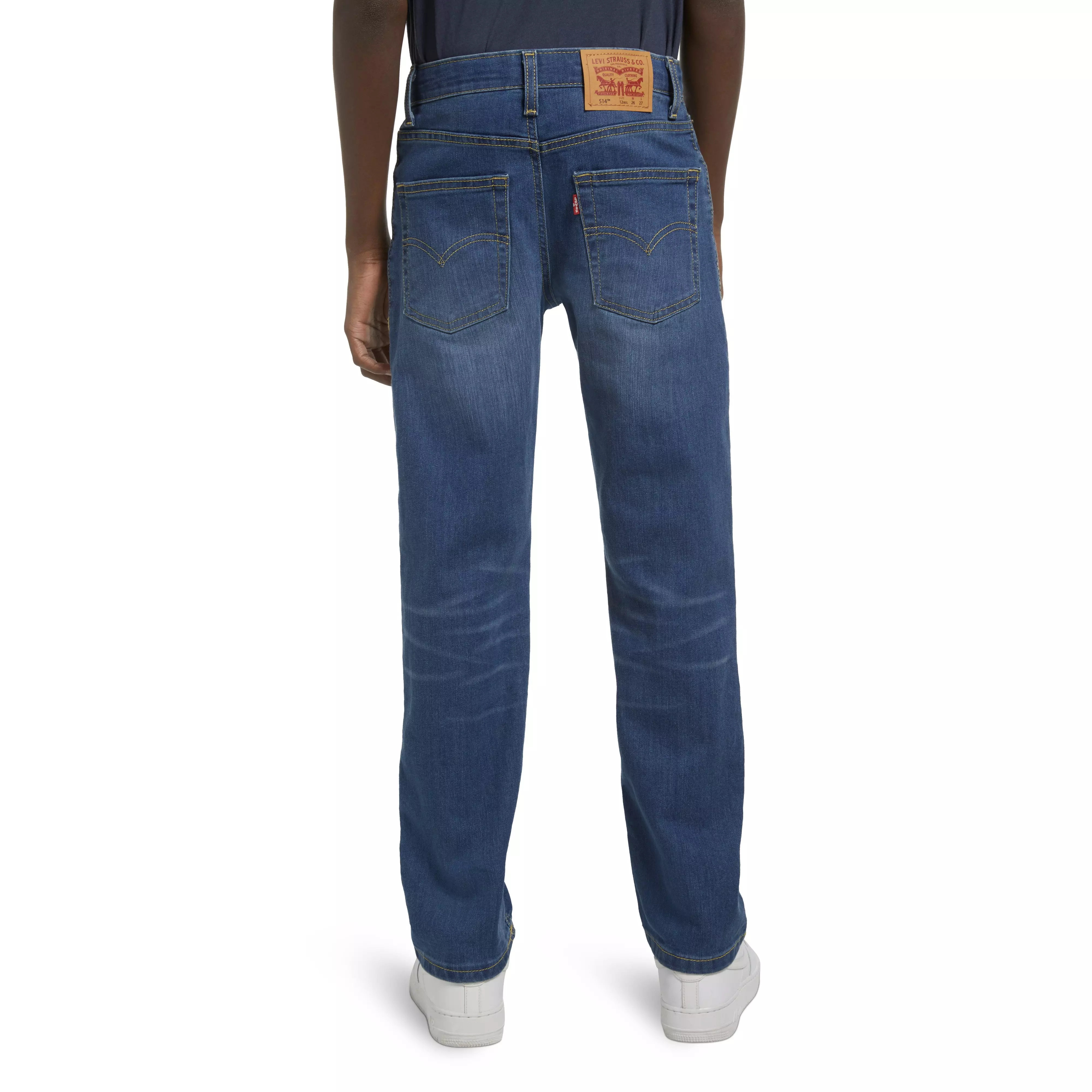 Levi's Big Boys' 514 Straight Fit Medium Wash Blue Denim Jeans - MEDIUM BLUE