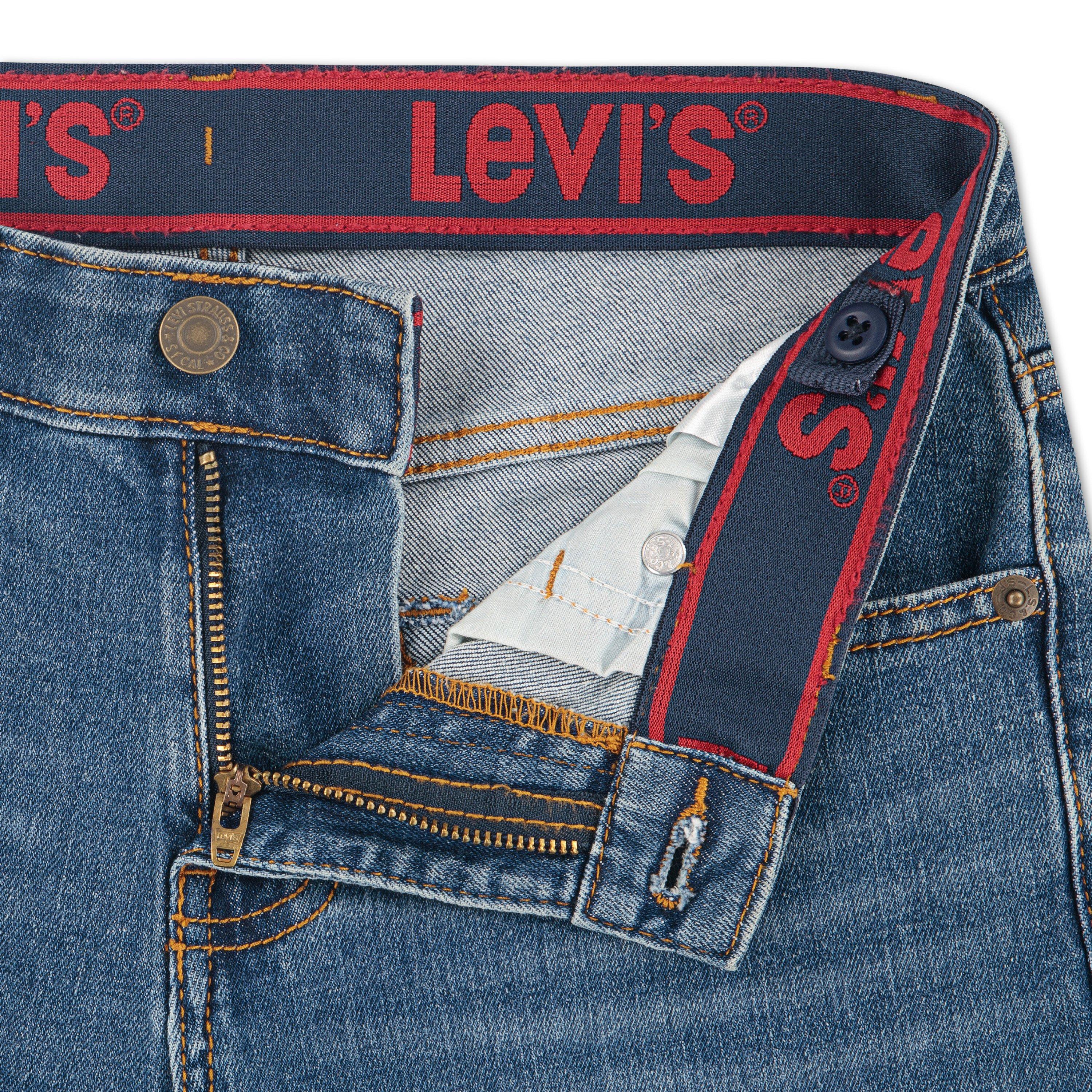 Levi's Big Boys' 514 Straight Fit Medium Wash Blue Denim Jeans - MEDIUM BLUE Thumbnail View 7
