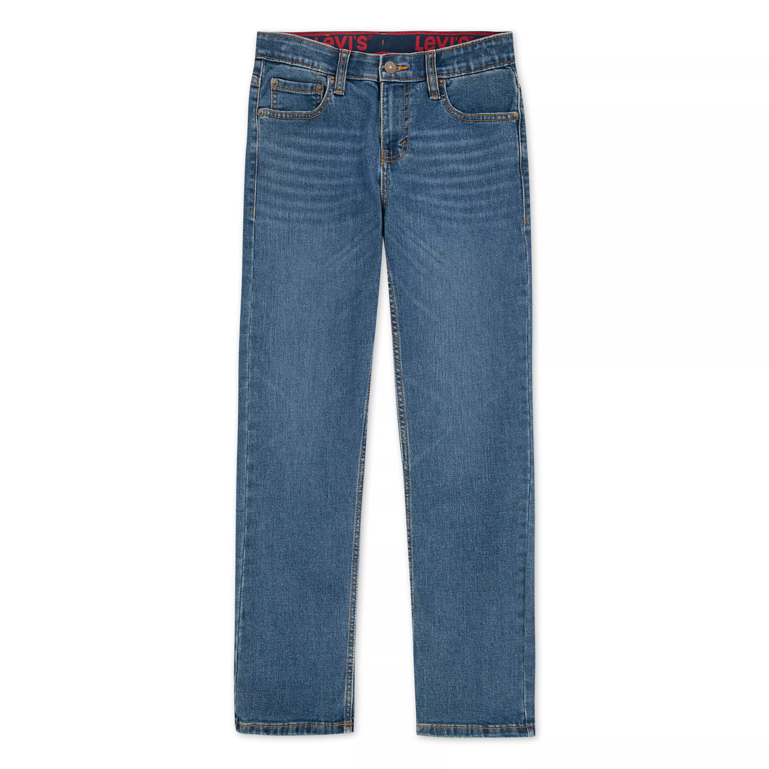 Levi's Big Boys' 514 Straight Fit Medium Wash Blue Denim Jeans - MEDIUM BLUE