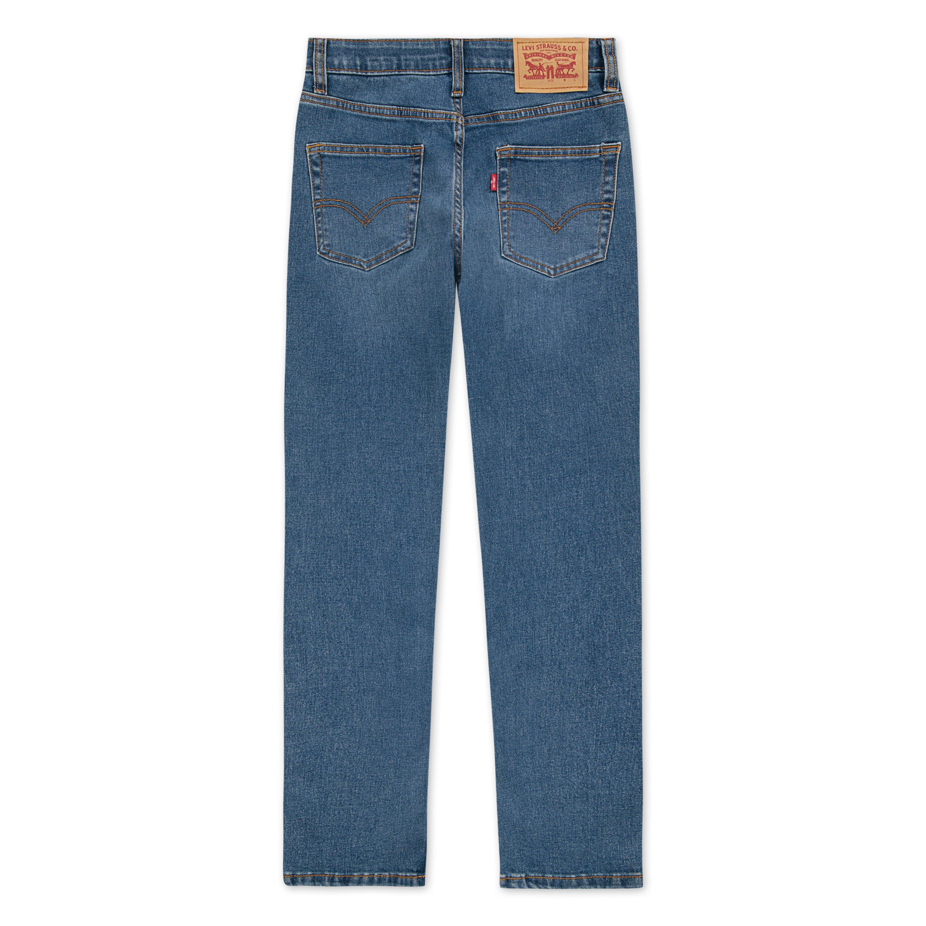 Levi's Big Boys' 514 Straight Fit Medium Wash Blue Denim Jeans - MEDIUM BLUE Thumbnail View 9