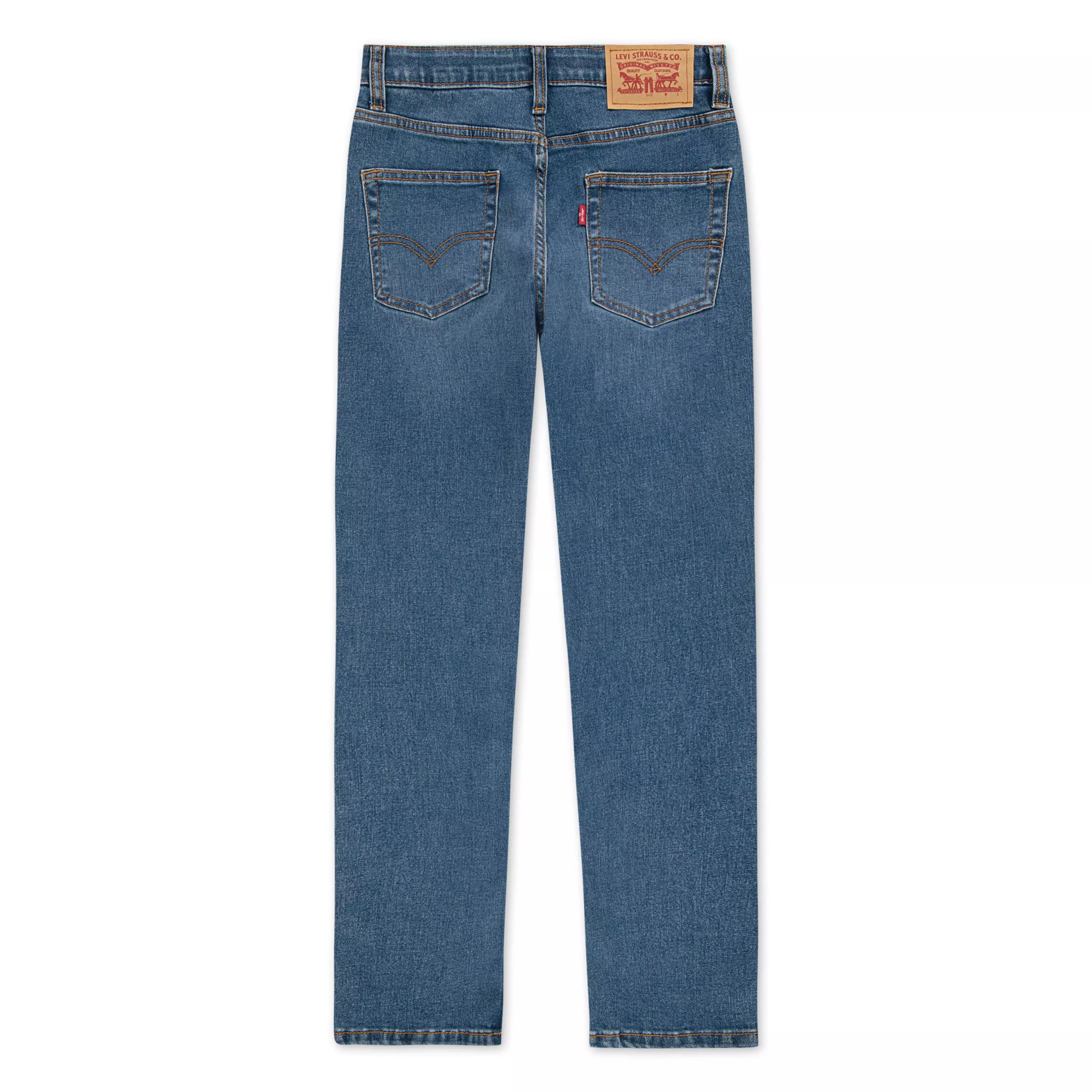 Levi's Big Boys' 514 Straight Fit Medium Wash Blue Denim Jeans - MEDIUM BLUE