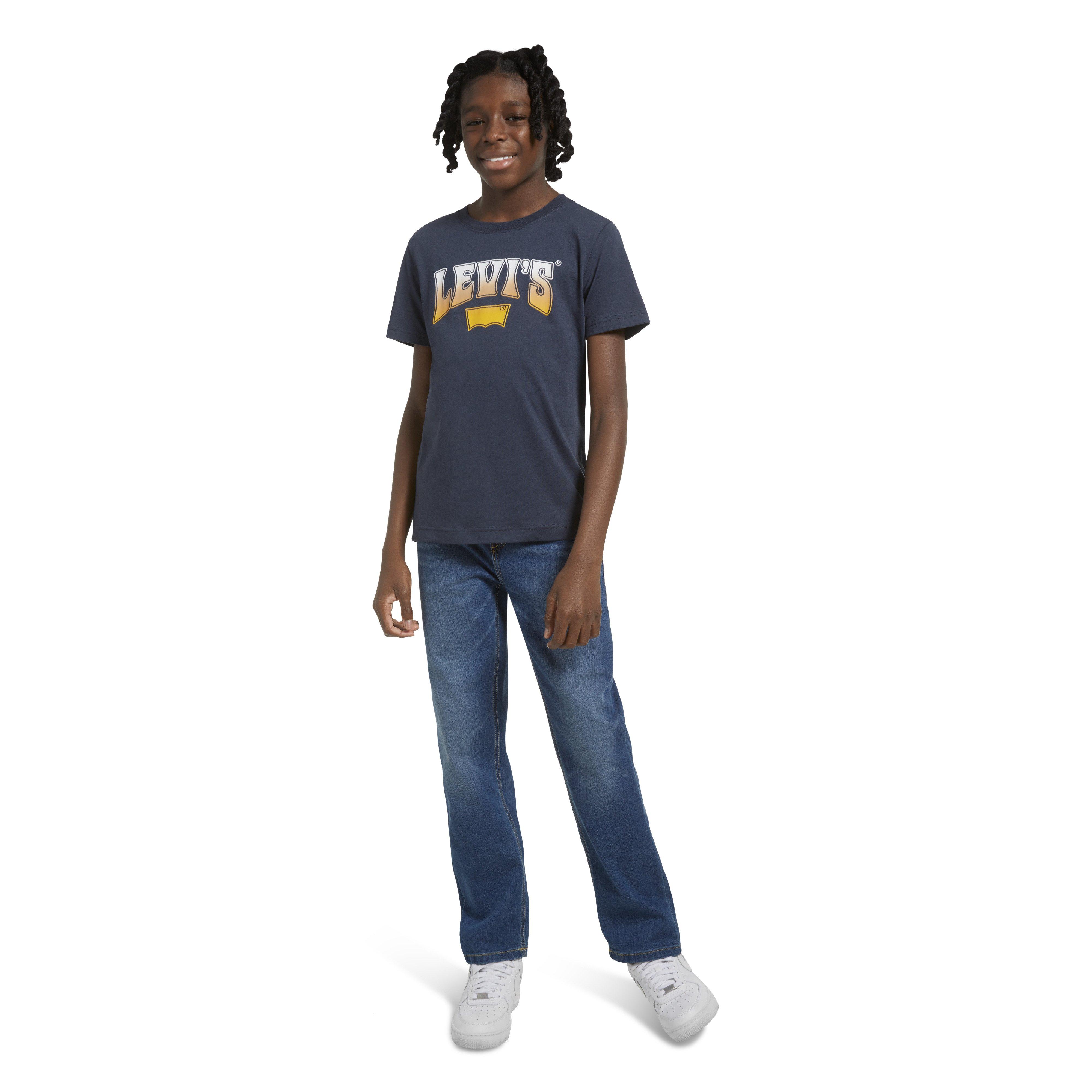 Levi's Big Boys' 514 Straight Fit Medium Wash Blue Denim Jeans - MEDIUM BLUE Thumbnail View 10