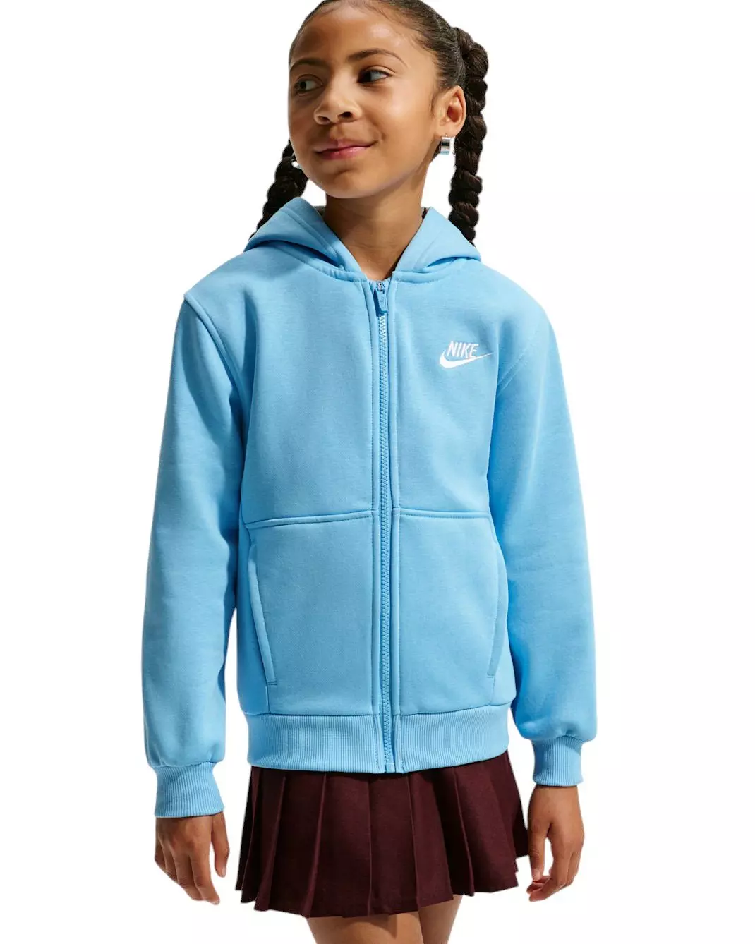 Nike Big Kids' Sportswear Club Fleece Full-Zip Jacket - Blue - BLUE