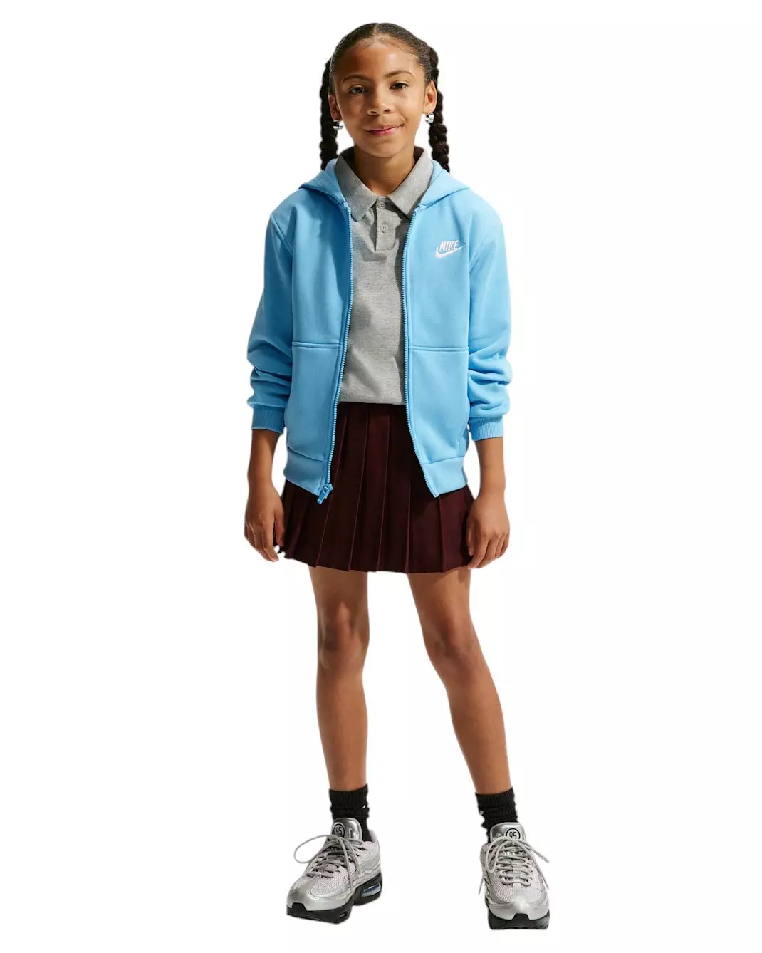 Nike Big Kids' Sportswear Club Fleece Full-Zip Jacket - Blue - BLUE