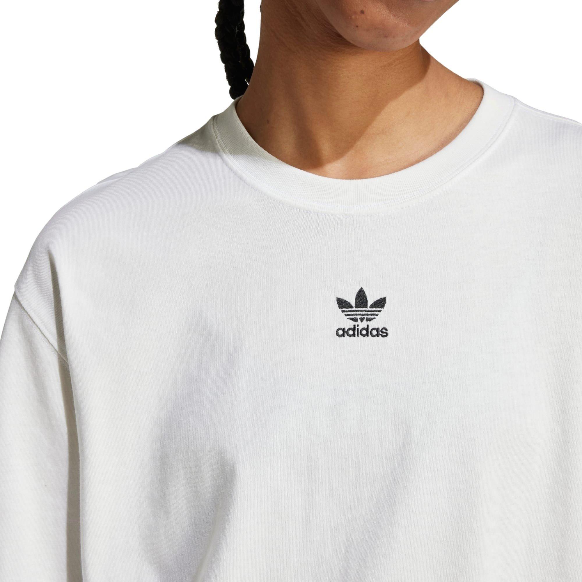 adidas Originals Women's Essentials Boyfriend T-Shirt - White - WHITE Thumbnail View 3