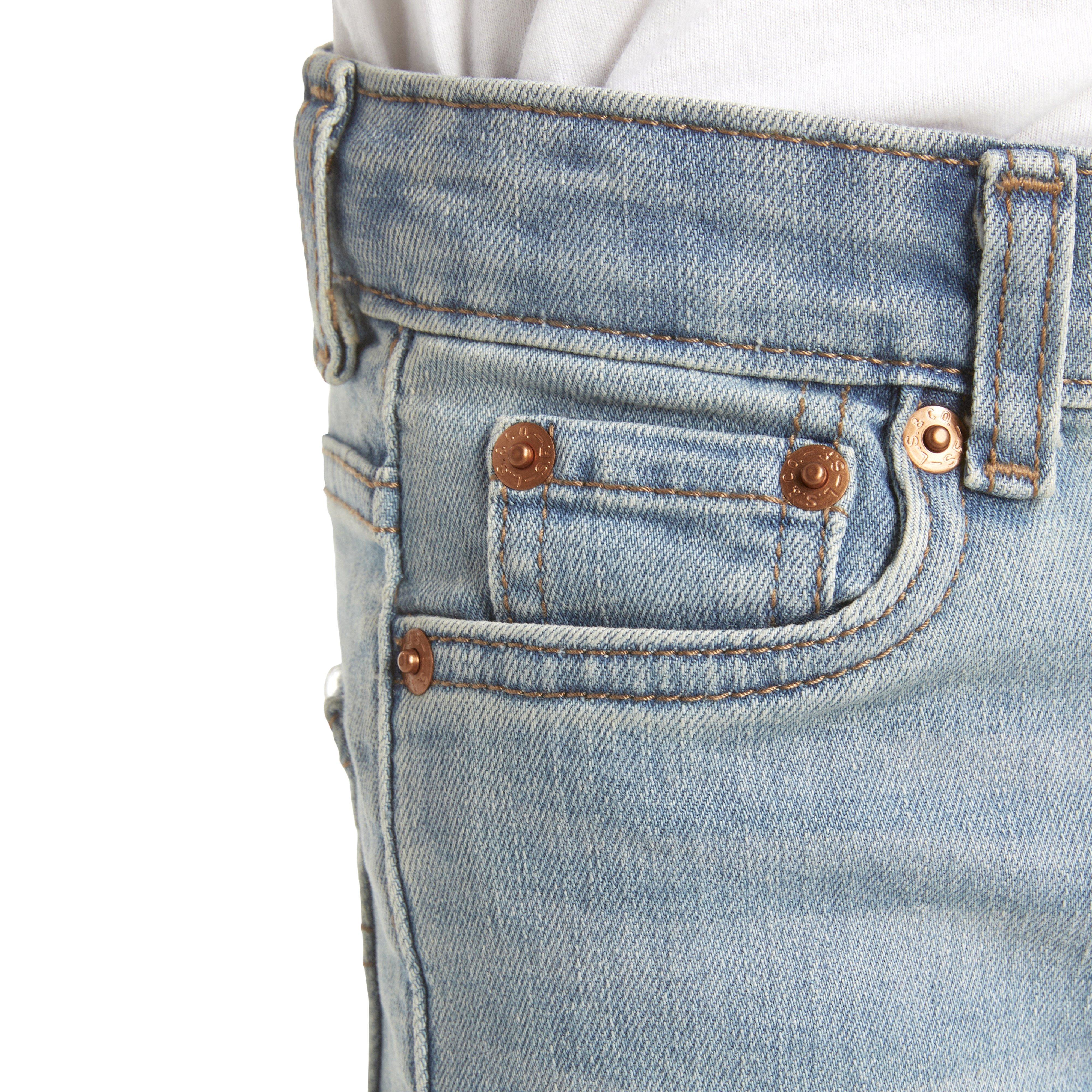 Levi's Toddler Boys' 514 Straight Fit Light Blue Washed Denim Jeans - LT BLUE Thumbnail View 5