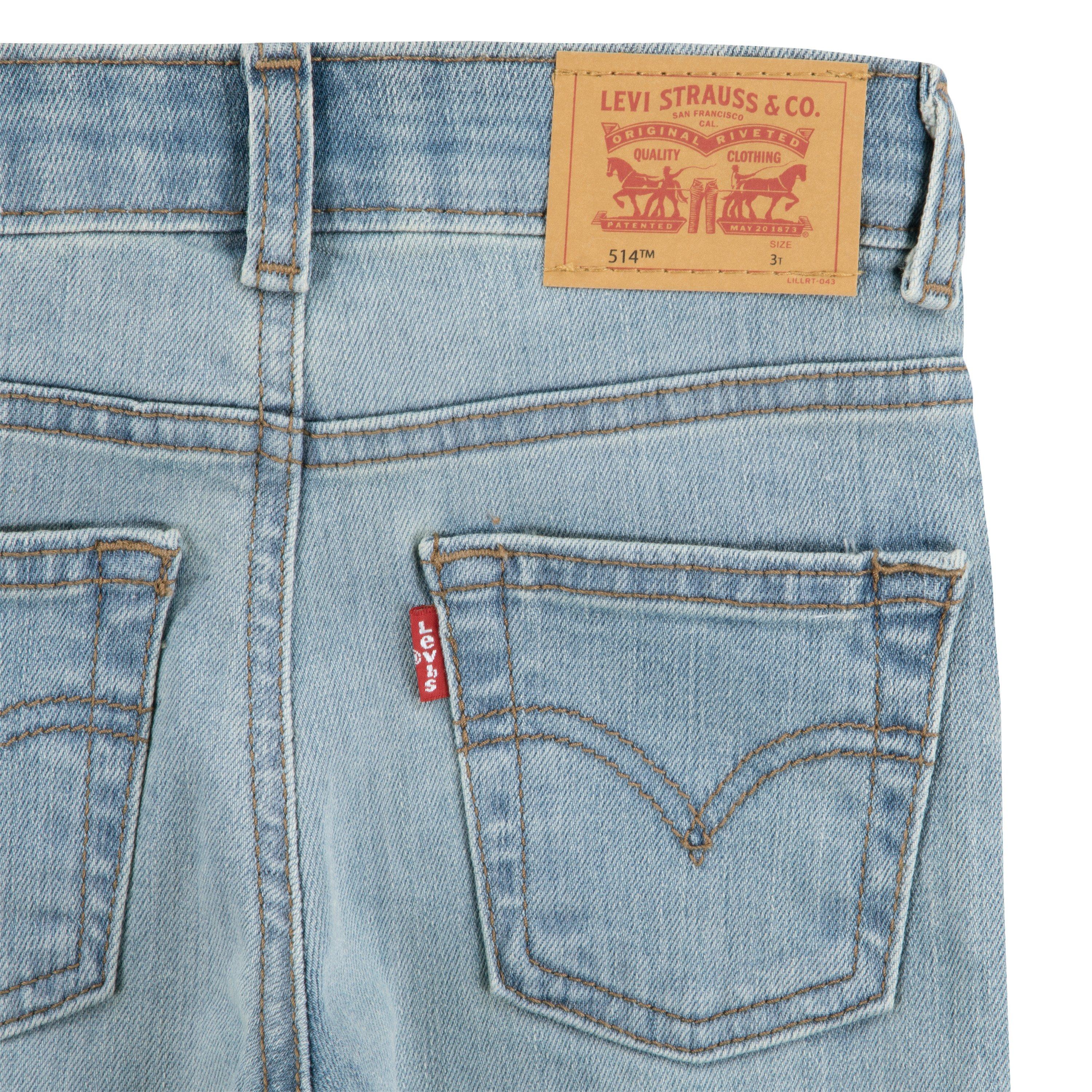Levi's Toddler Boys' 514 Straight Fit Light Blue Washed Denim Jeans - LT BLUE Thumbnail View 7