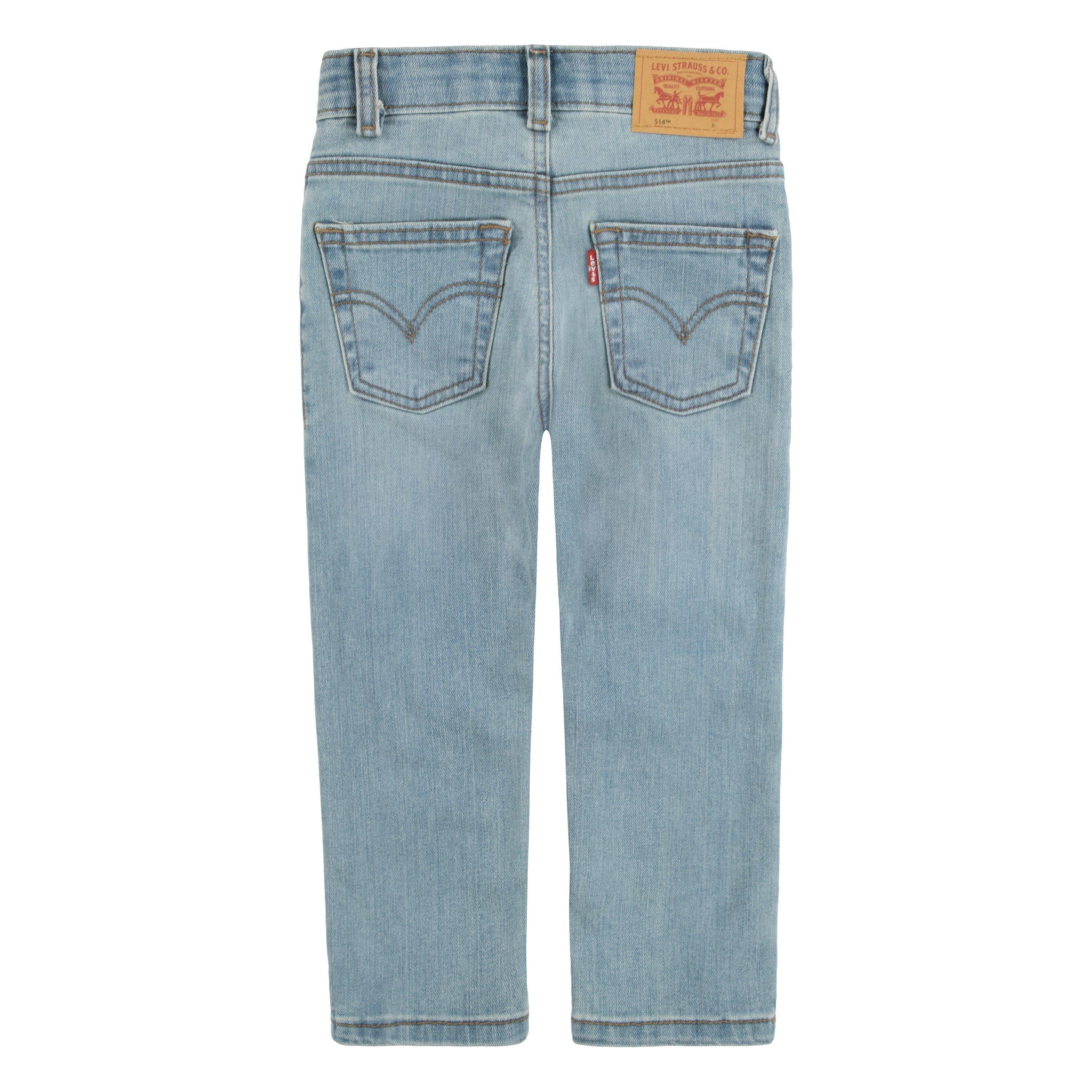 Levi's Toddler Boys' 514 Straight Fit Light Blue Washed Denim Jeans - LT BLUE Thumbnail View 9