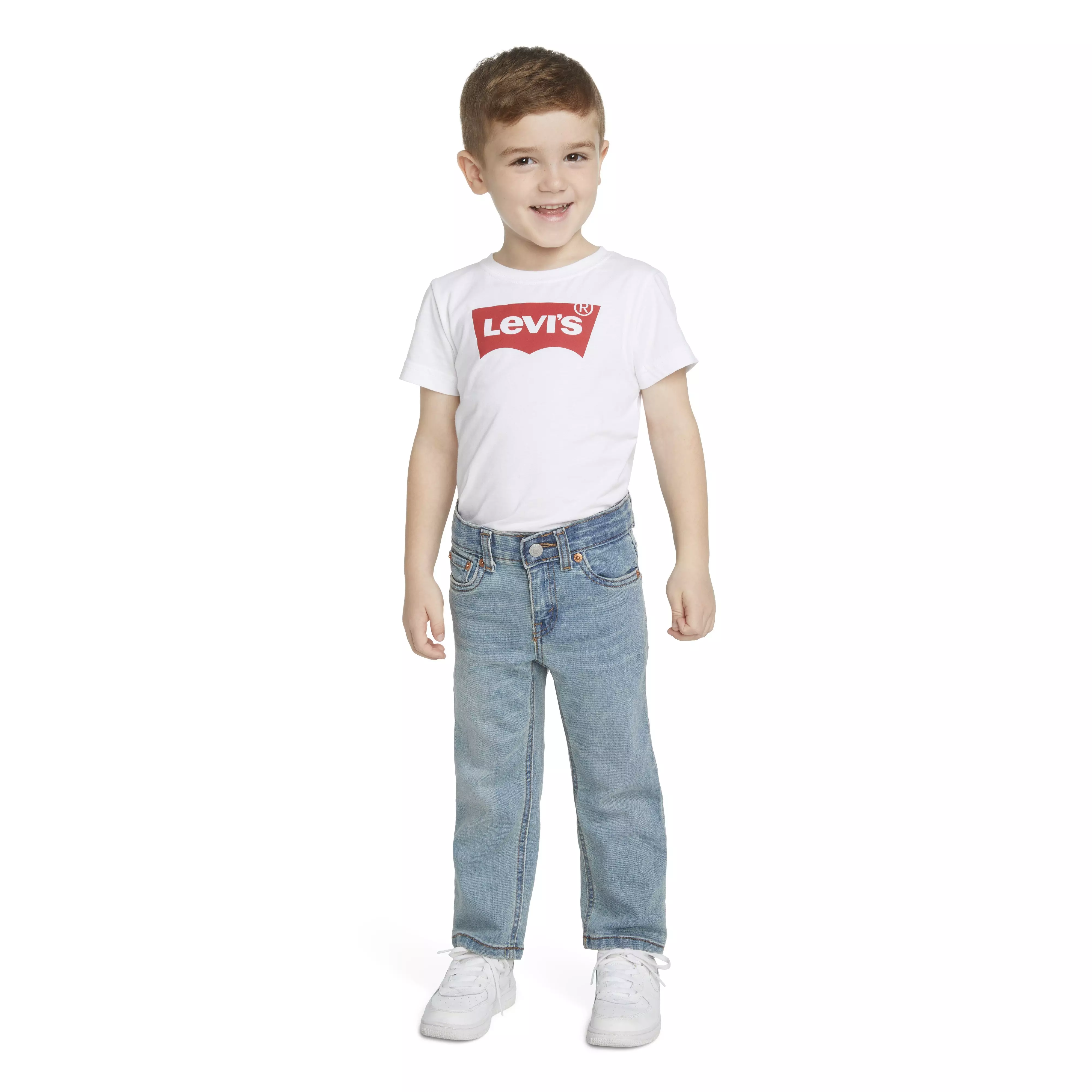 Levi's Toddler Boys' 514 Straight Fit Light Blue Washed Denim Jeans - LT BLUE