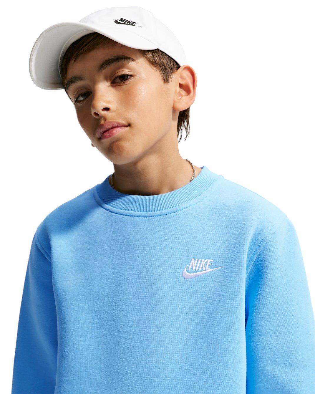 Nike Sportswear Club Fleece Big Kids' Football Blue Sweatshirt
