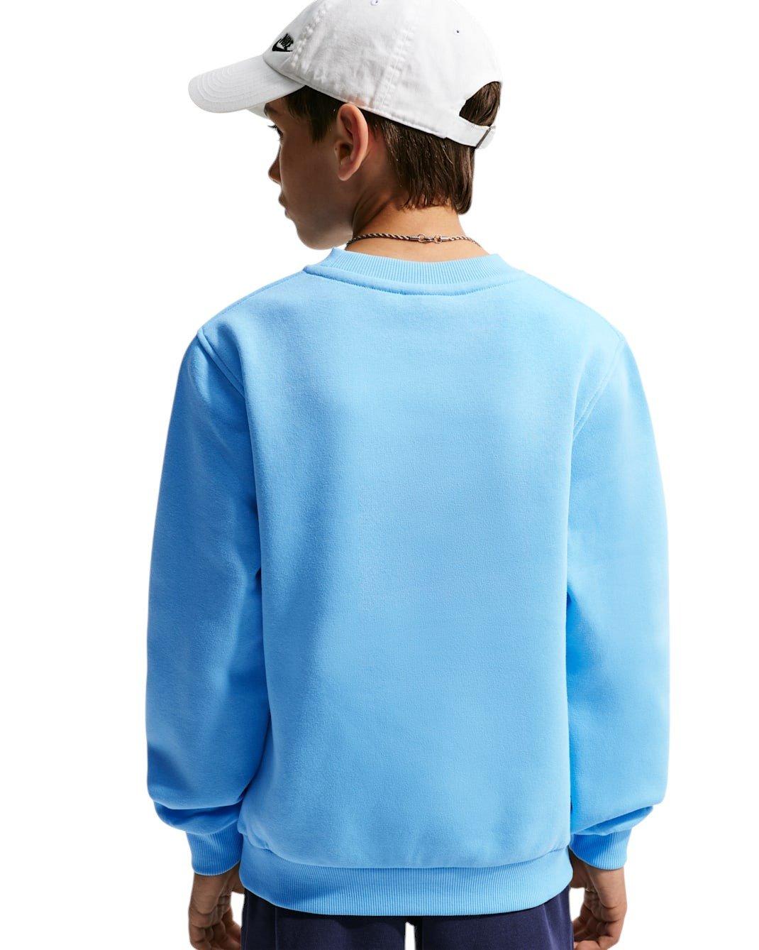 Nike Big Kids' Sportswear Club Fleece Sweatshirt - Football Blue - FOOTBALL BLUE Thumbnail View 3