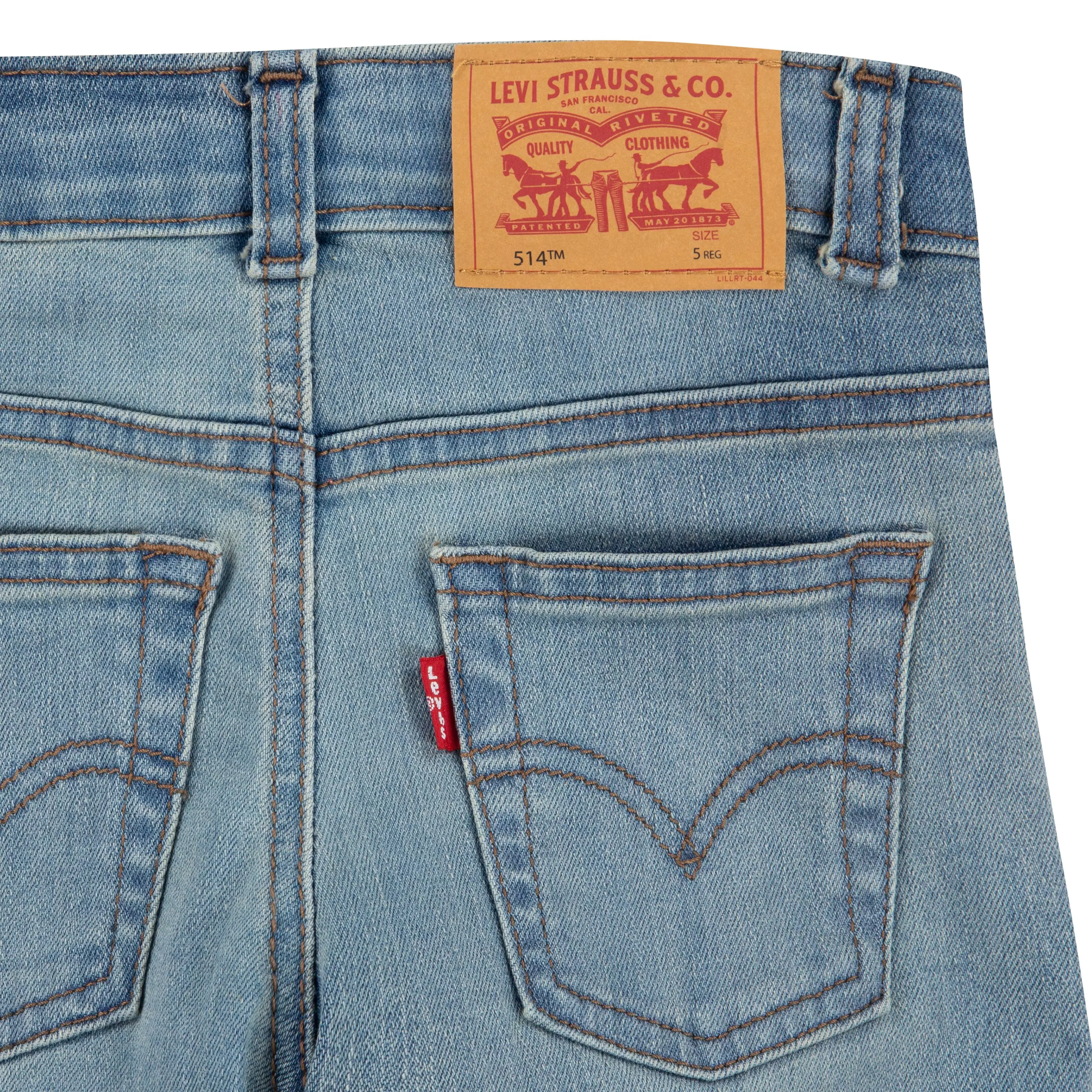 Levi's Little Boys' 514 Straight Fit Light Blue Wash Denim Jeans - LT BLUE