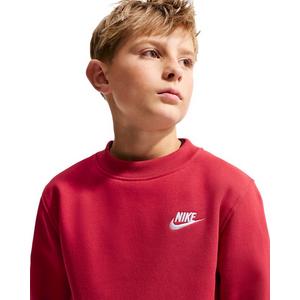 Nike Big Kids' Sportswear Club Fleece Sweatshirt - Red