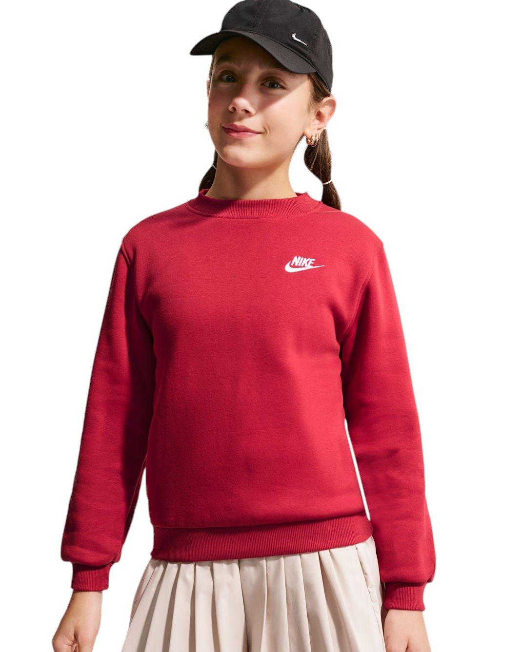 Nike Sportswear Club Fleece Big Kids' Red Sweatshirt