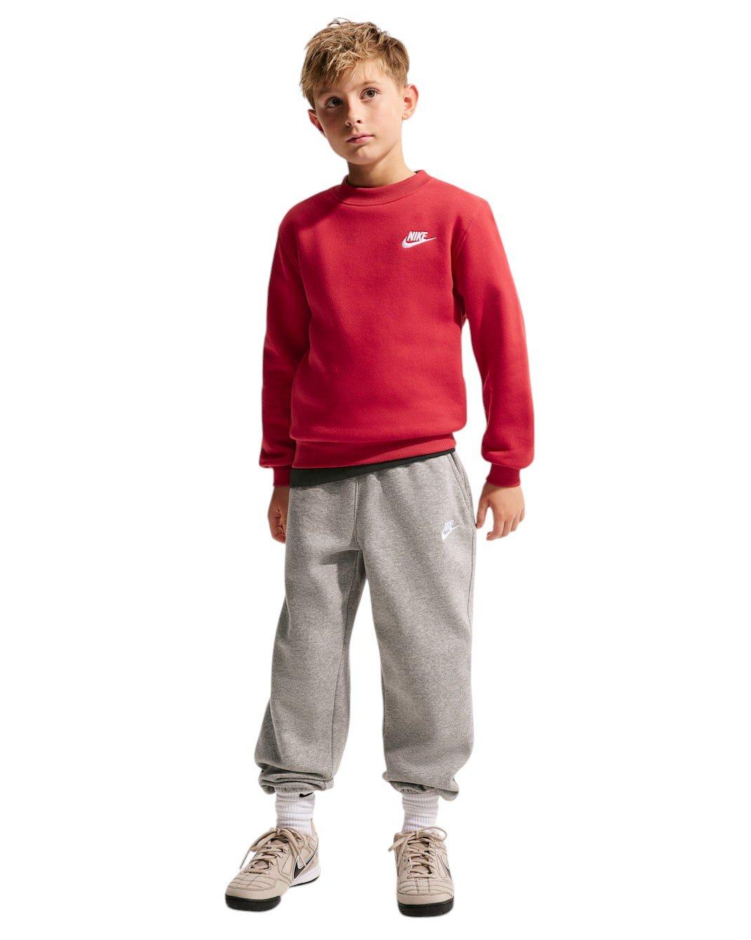 Nike Sportswear Club Fleece Big Kids' Red Sweatshirt