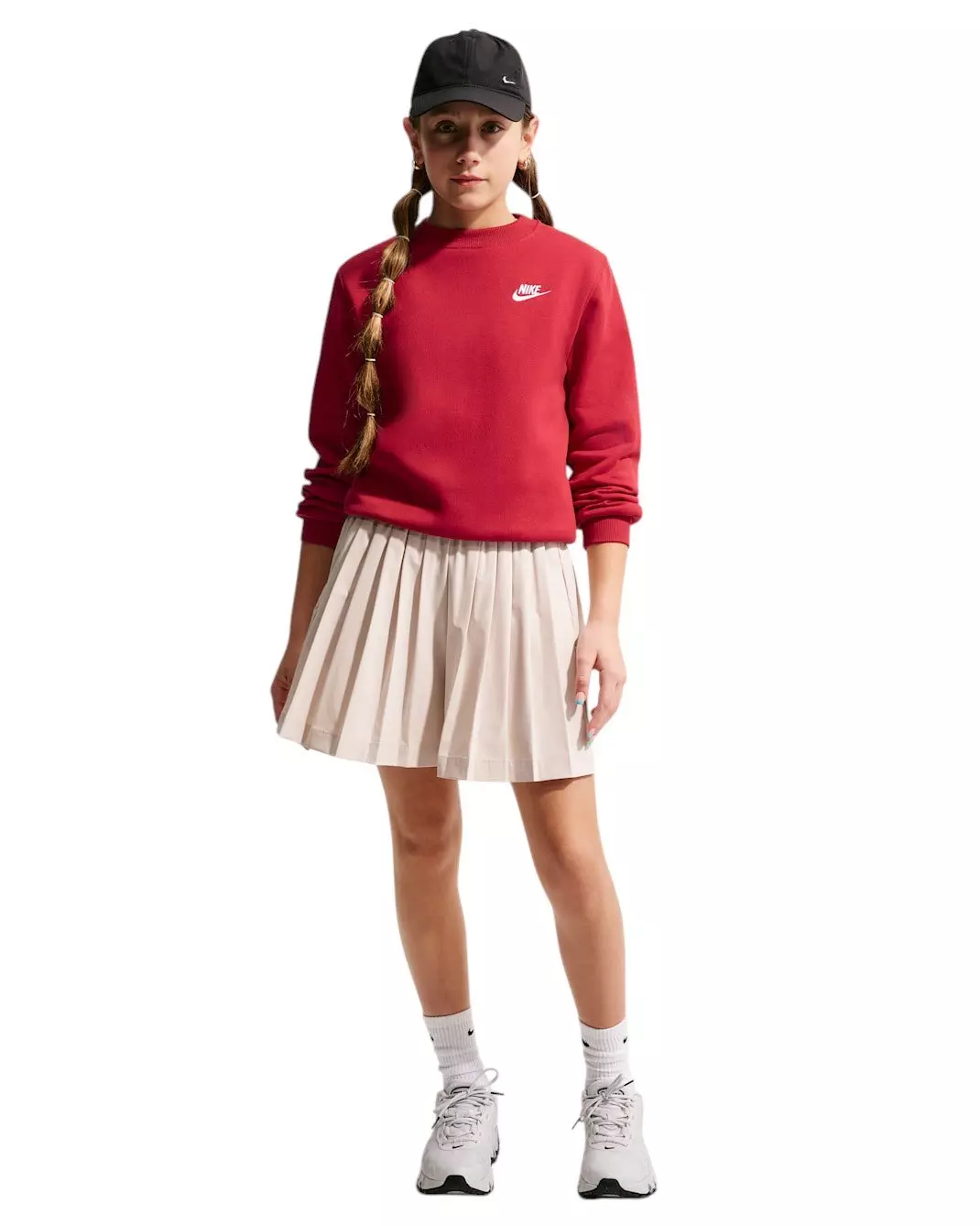 Nike Big Kids' Sportswear Club Fleece Sweatshirt - Red - RED