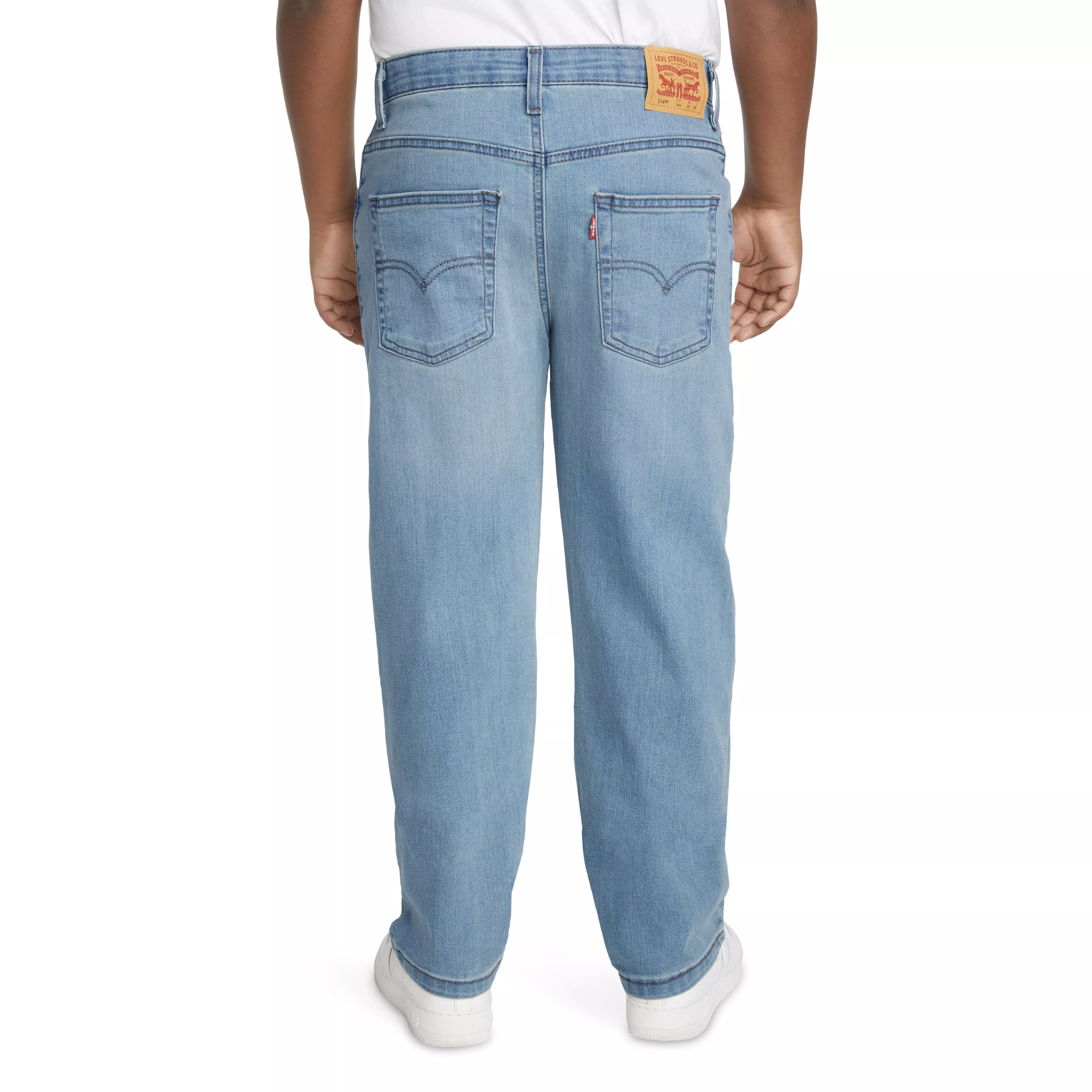 Levi's Big Boys' 514 Straight Fit Light Blue Wash Denim Jeans - LT BLUE