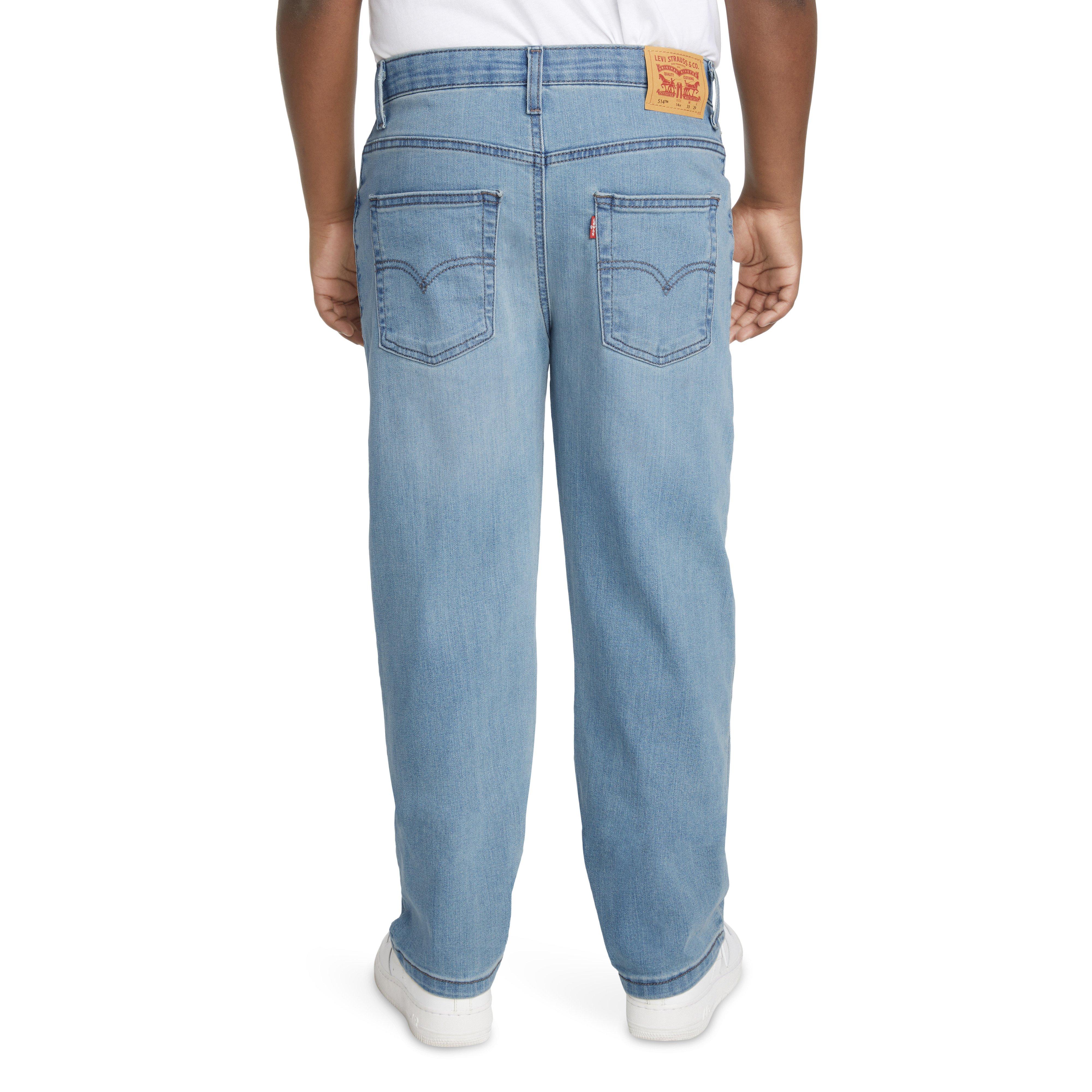 Levi's 514 Straight Fit Big Boys' Light Blue Wash Denim Jeans