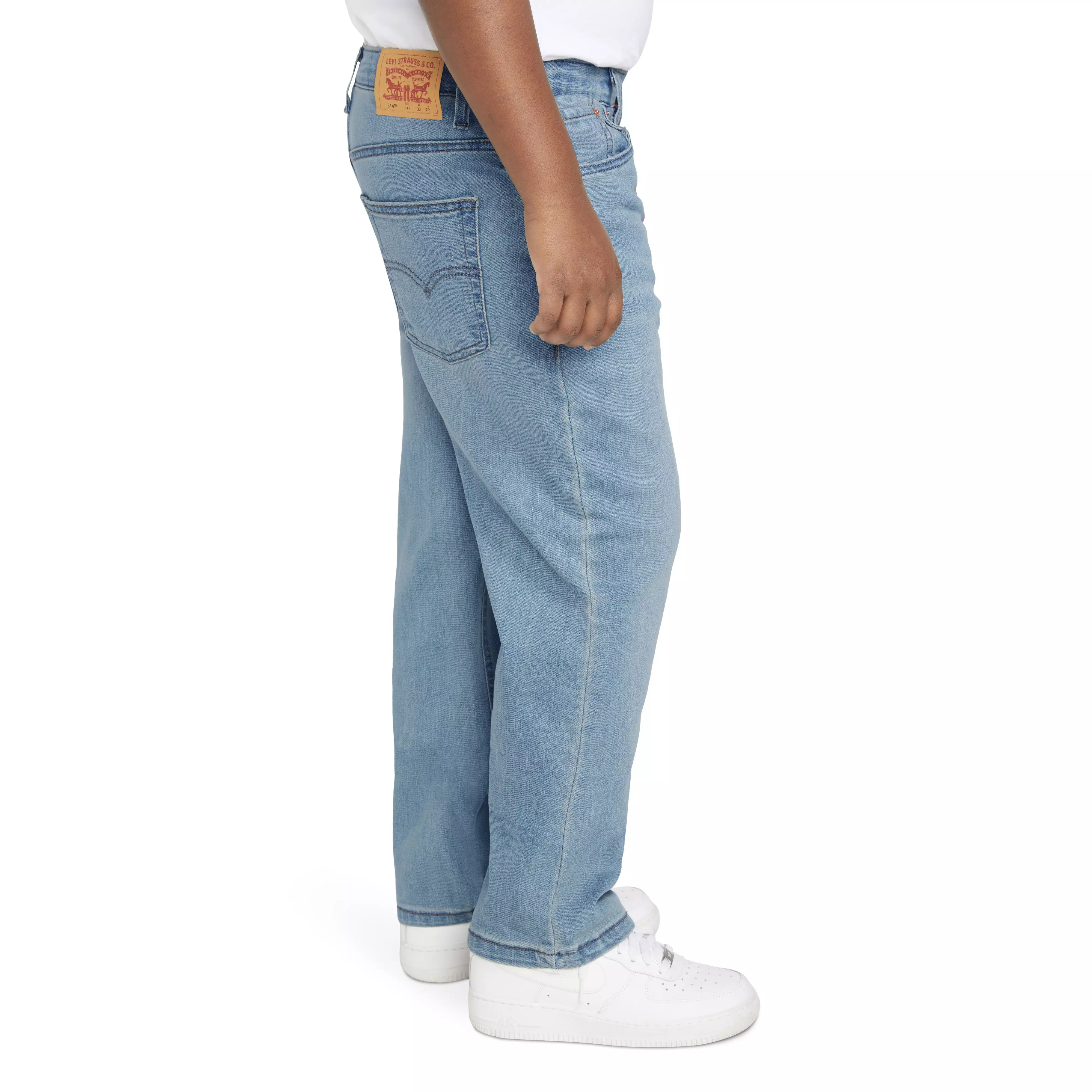 Levi's Big Boys' 514 Straight Fit Light Blue Wash Denim Jeans - LT BLUE