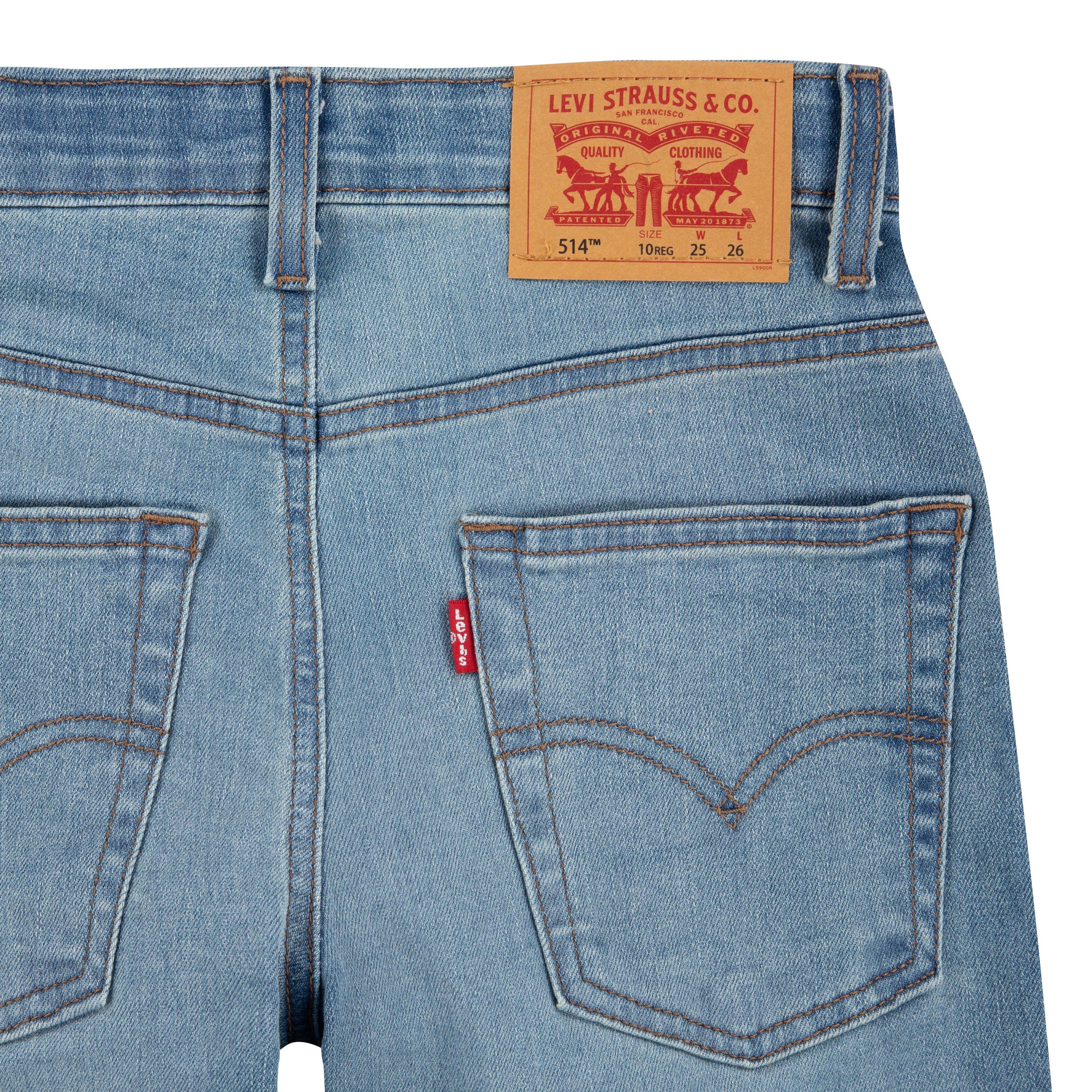 Levi's 514 Straight Fit Big Boys' Light Blue Wash Denim Jeans