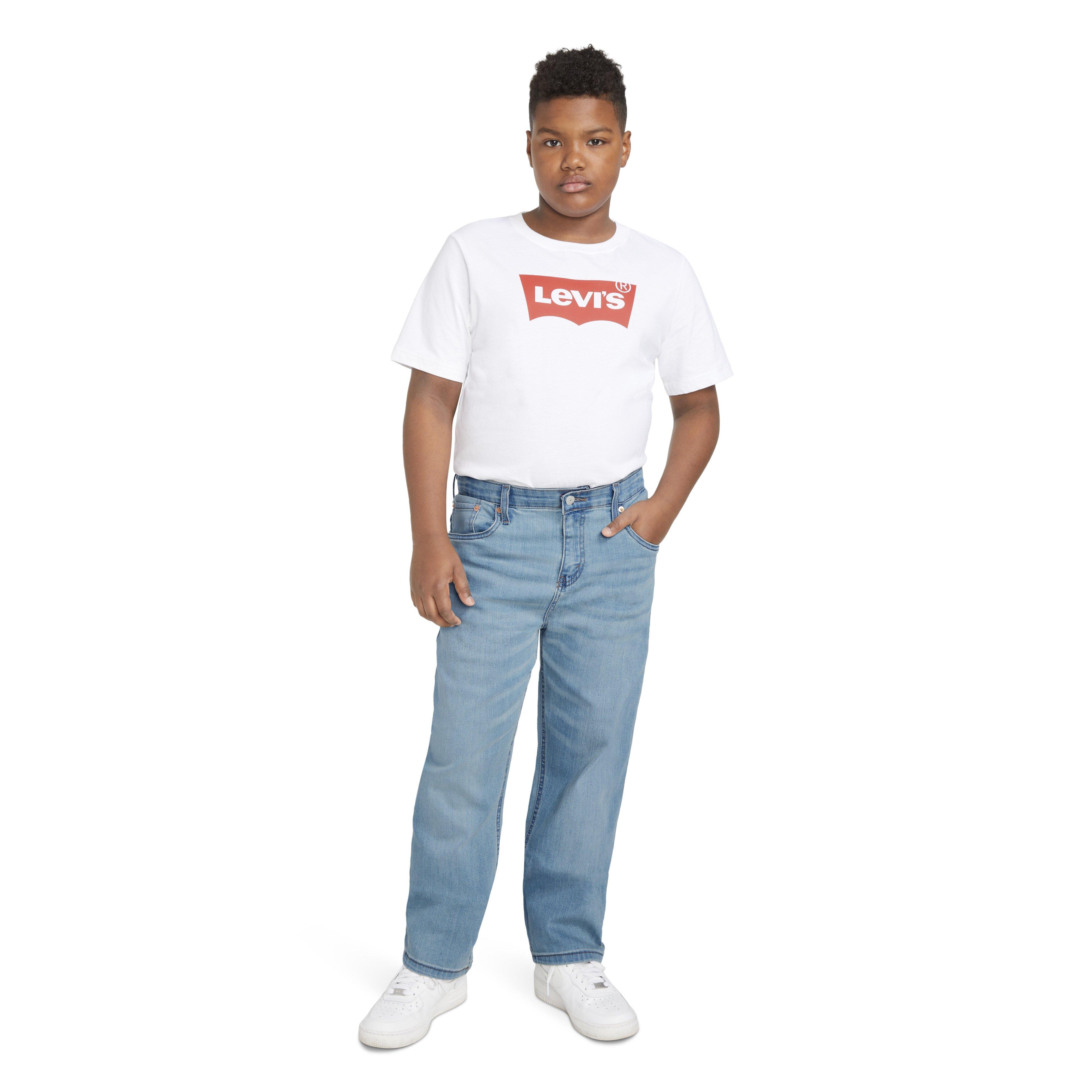 Levi's 514 Straight Fit Big Boys' Light Blue Wash Denim Jeans