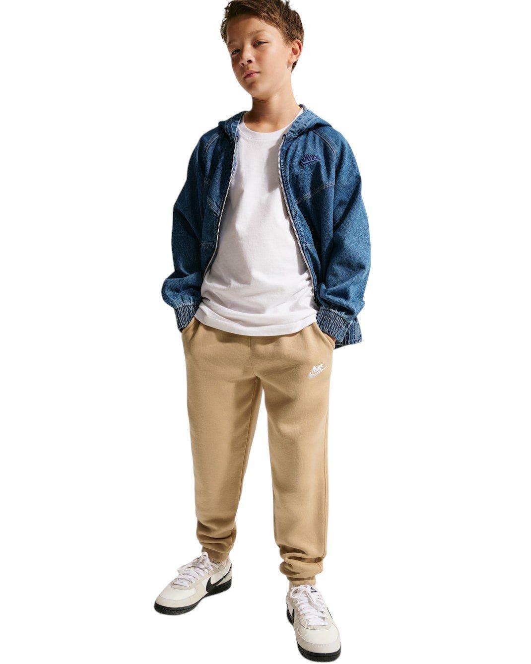 Nike Big Kids' Sportswear Club Fleece Joggers - Linen Brown - LINEN BROWN Thumbnail View 4