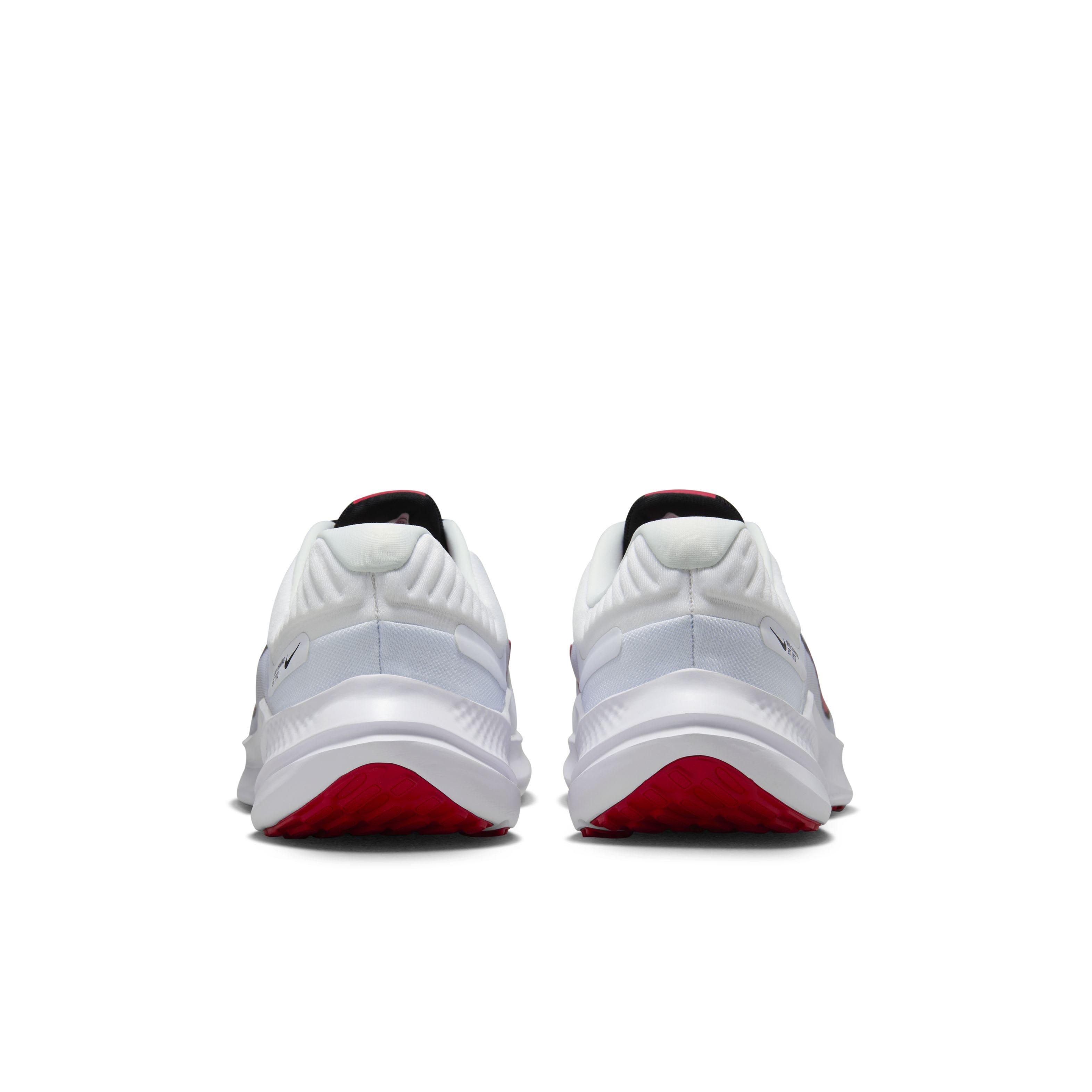 Nike Quest 5 "White/Light Smoke Grey/Black/Fire Red" Men's Running Shoe - WHITE/LT GREY/BLACK/RED Thumbnail View 5