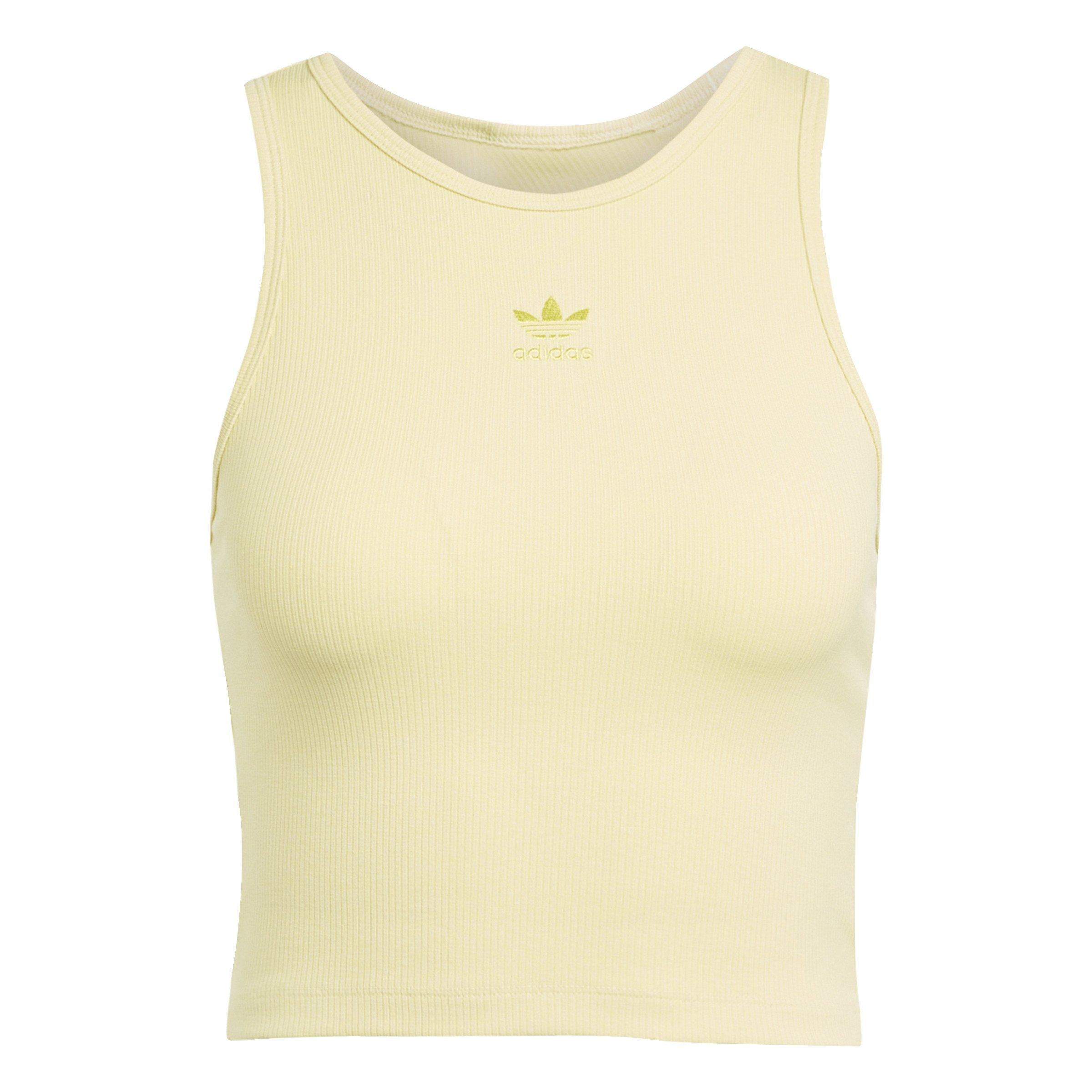 adidas Originals Women's Essentials Ribbed Tank Top -Yellow - YELLOW Thumbnail View 6