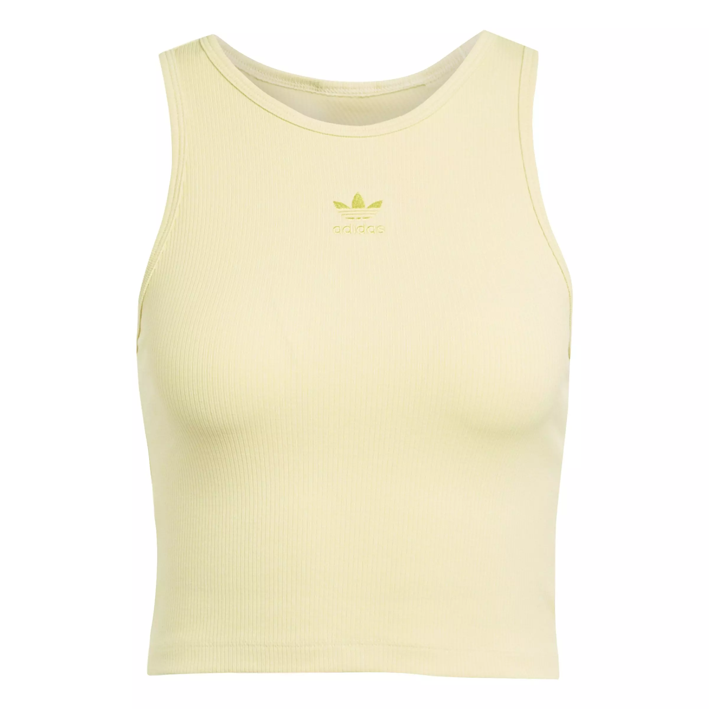 adidas Originals Women's Essentials Ribbed Tank Top -Yellow - YELLOW