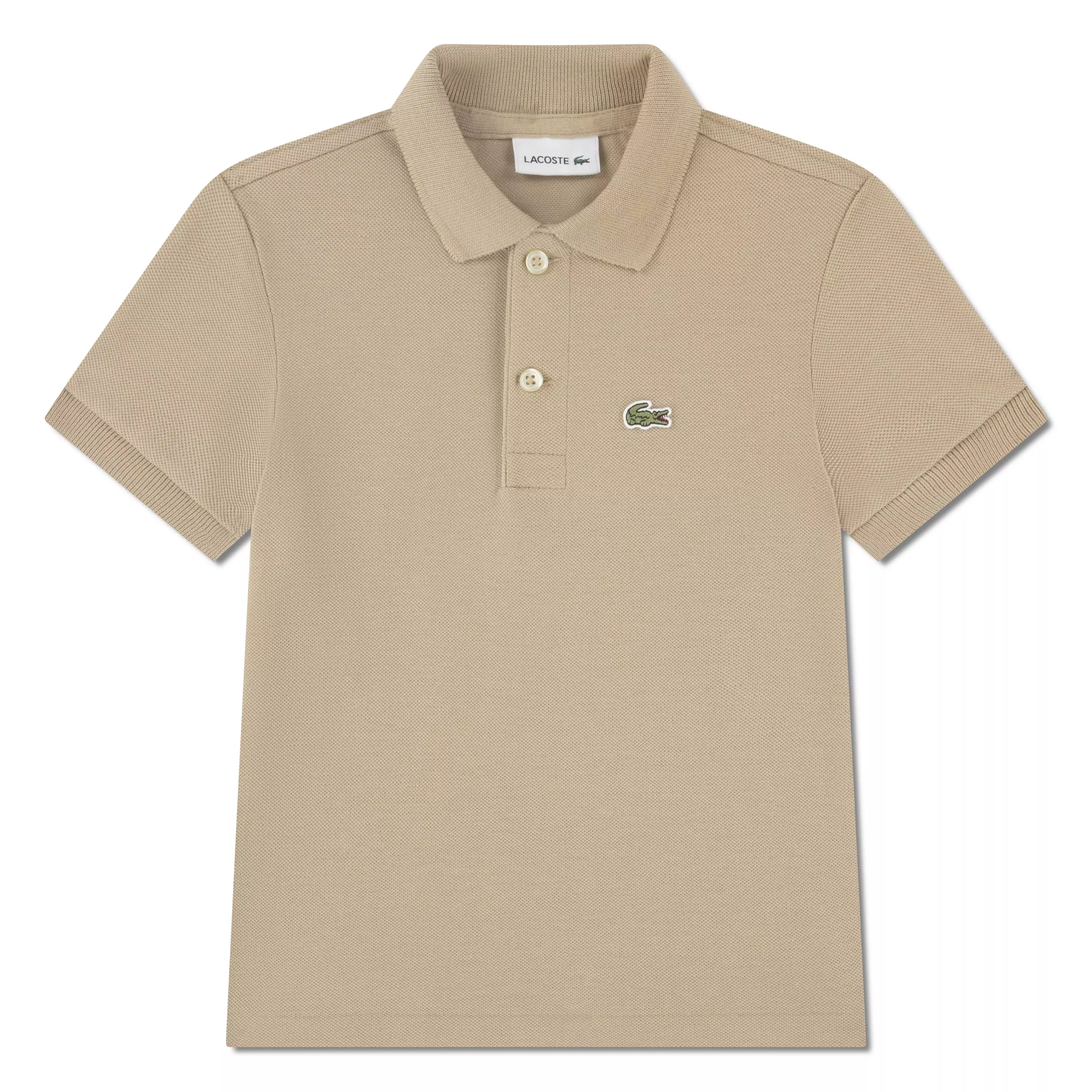 Lacoste Toddler Boys' Non-Organic Petit Pique Polo - Beige - BEIGE