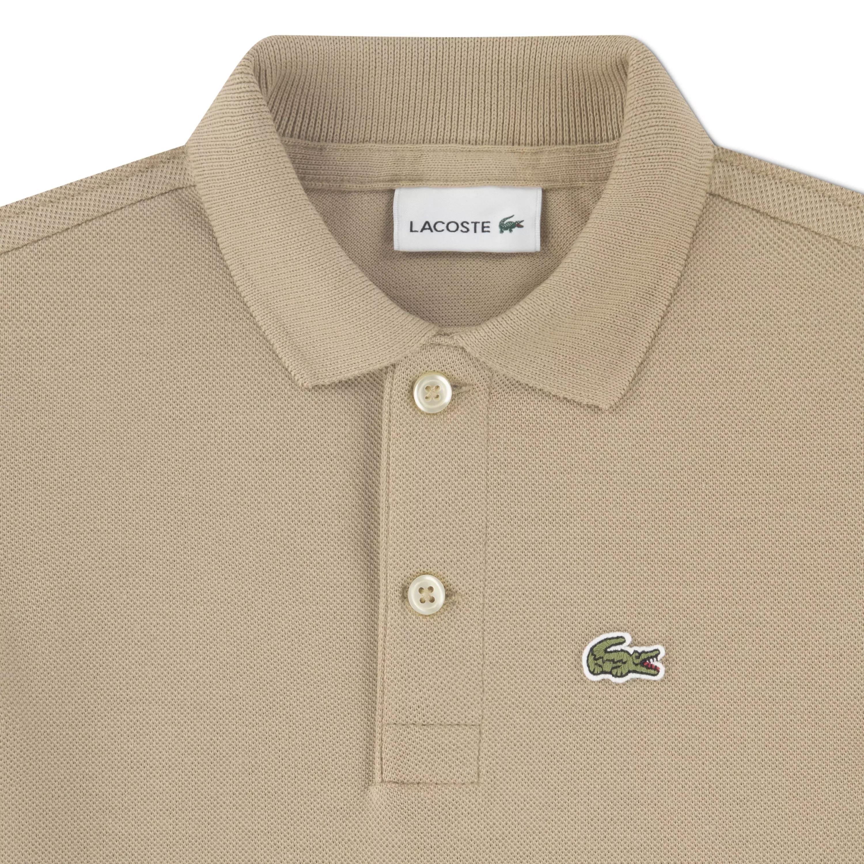 Lacoste Toddler Boys' Non-Organic Petit Pique Polo -Beige - BEIGE