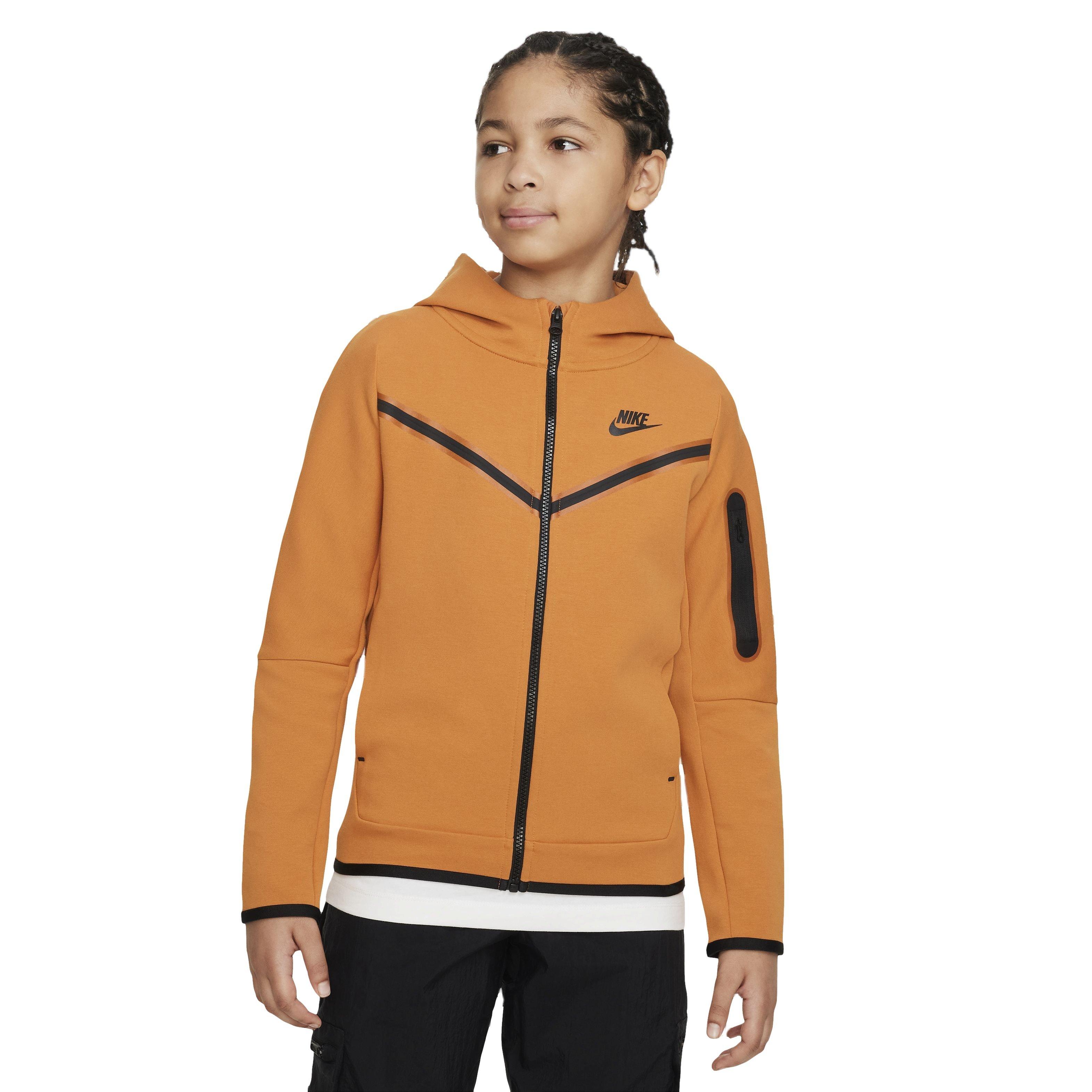 Nike Tech Fleece Tracksuit Kids Orange Black 