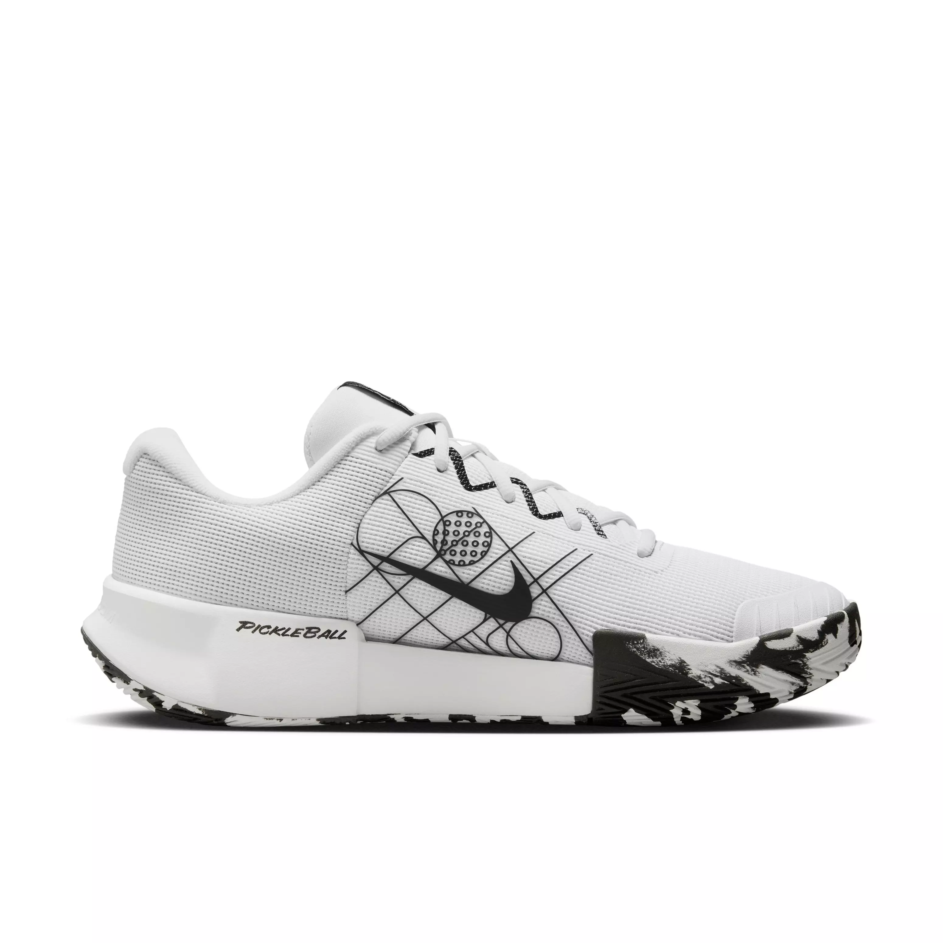 Nike Zoom Challenge "White/Black/White" Men's Pickleball Shoe - WHITE/BLACK/WHITE