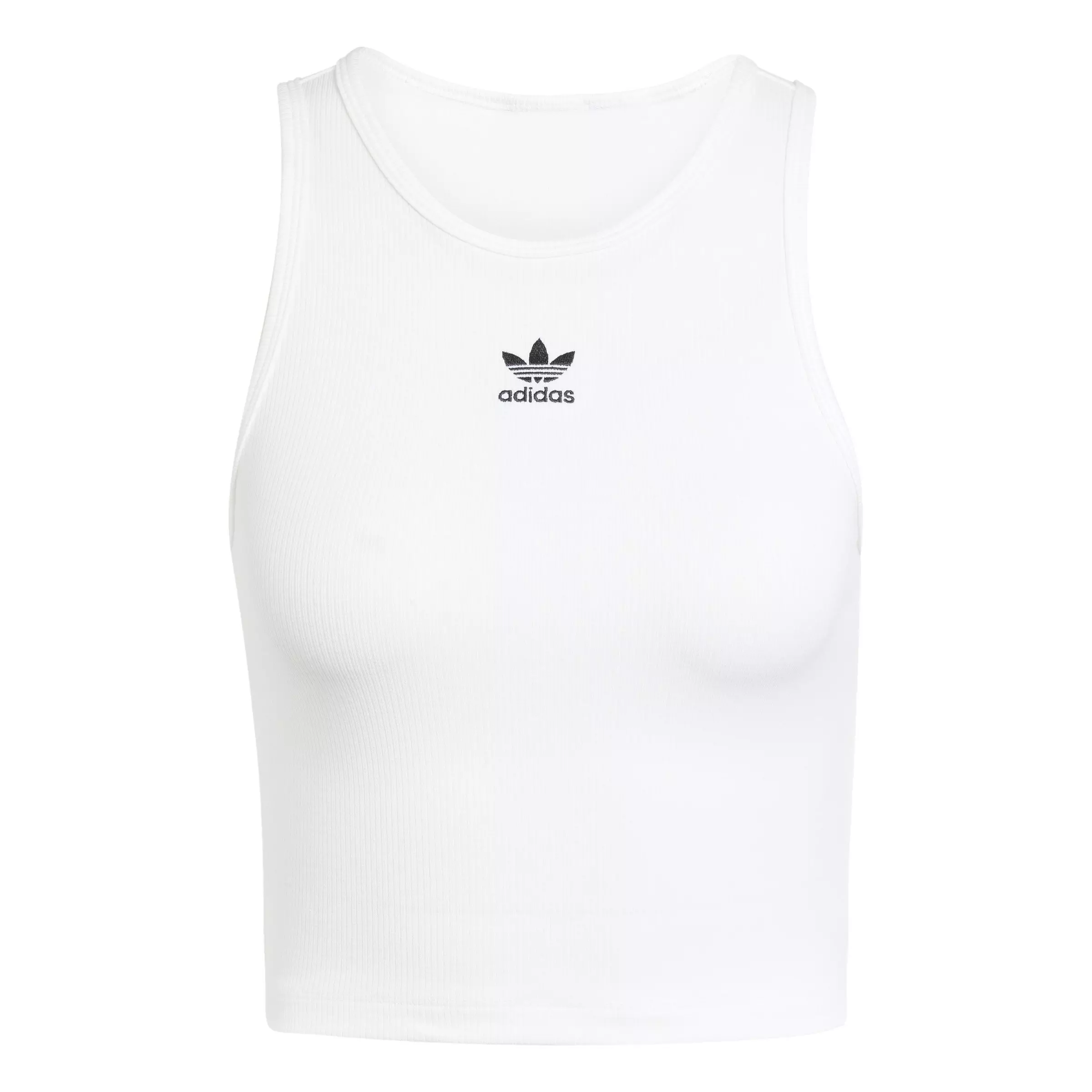 adidas Originals Women's Essentials Ribbed Tank Top -White - WHITE
