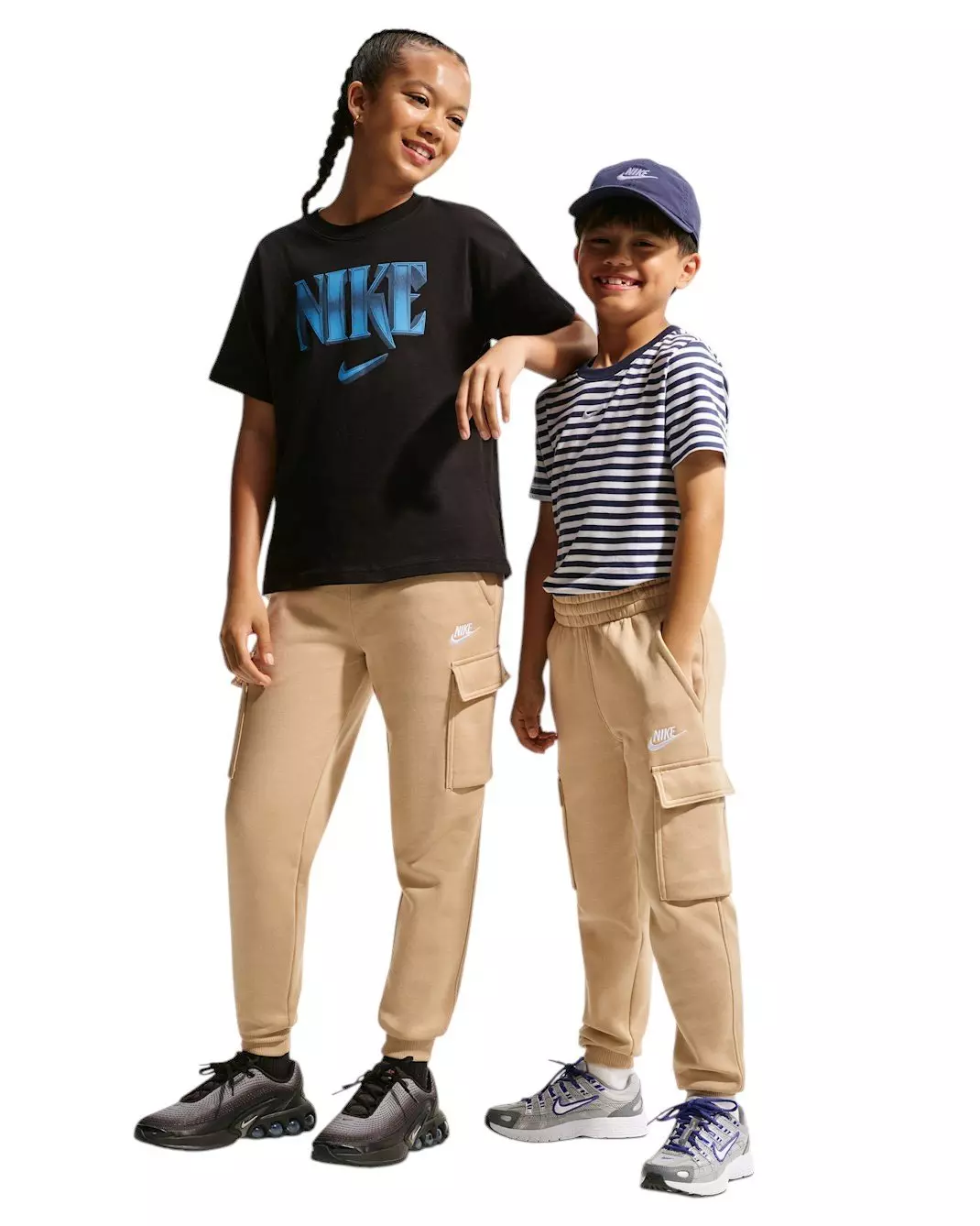 Nike Big Kids' Sportswear Club Fleece Cargo Pants - Linen Brown - LINEN BROWN