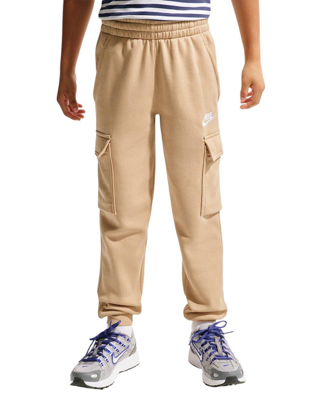 Nike Sportswear Club Fleece Big Kids' Linen Brown Cargo Pants