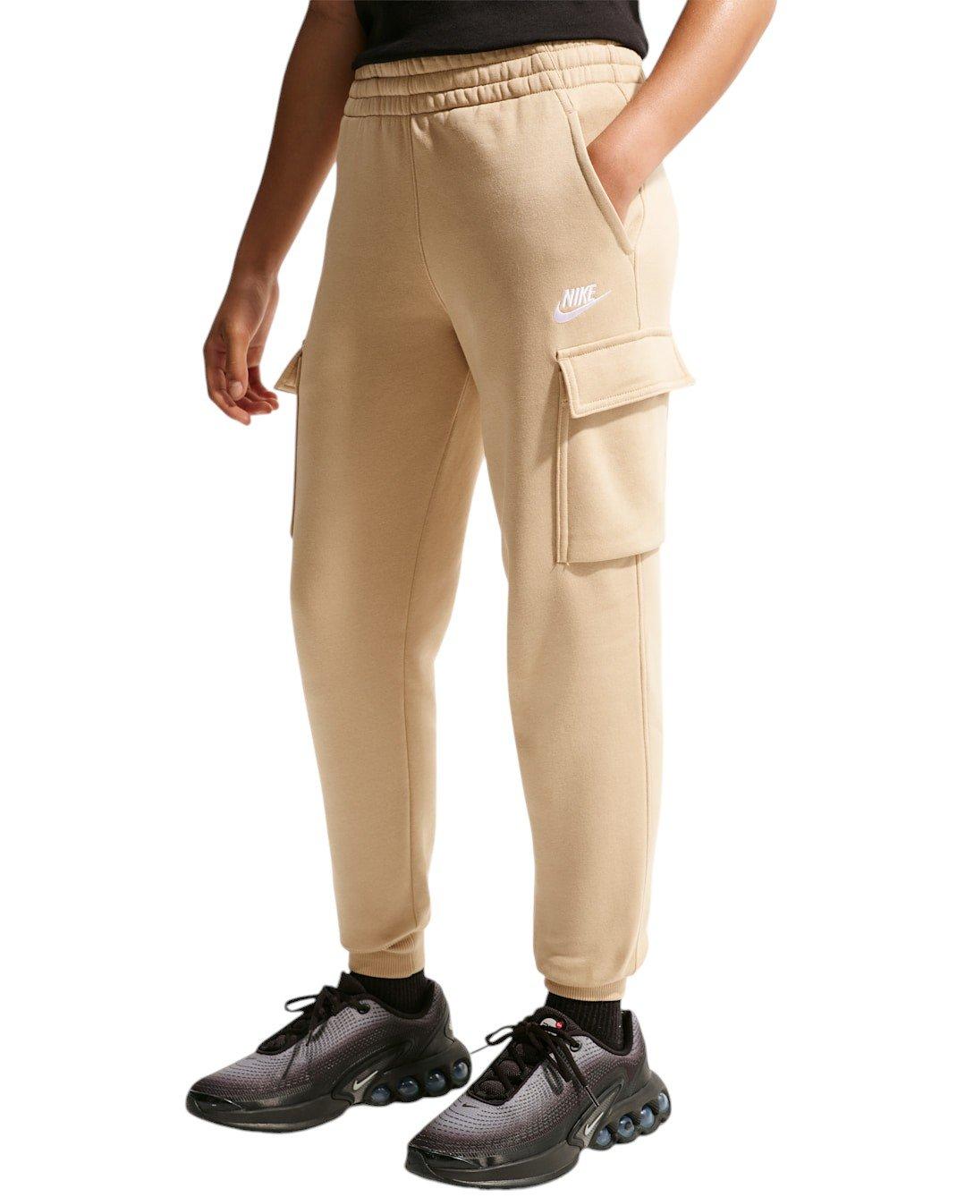 Nike Big Kids' Sportswear Club Fleece Cargo Pants - Linen Brown - LINEN BROWN Thumbnail View 3