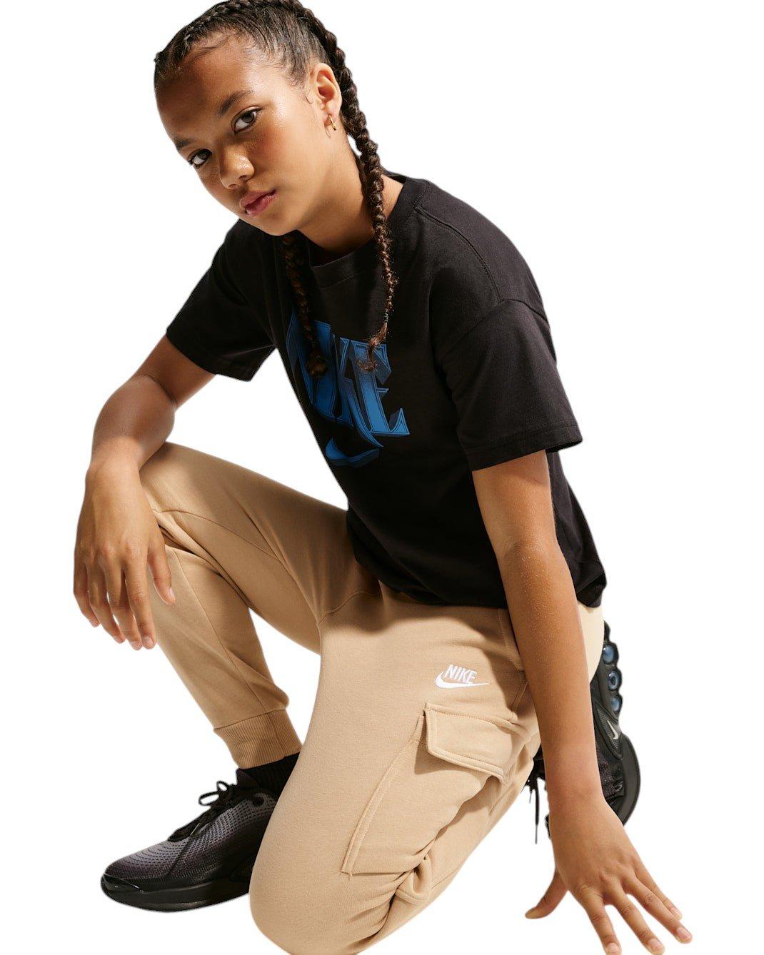 Nike Big Kids' Sportswear Club Fleece Cargo Pants - Linen Brown - LINEN BROWN Thumbnail View 5