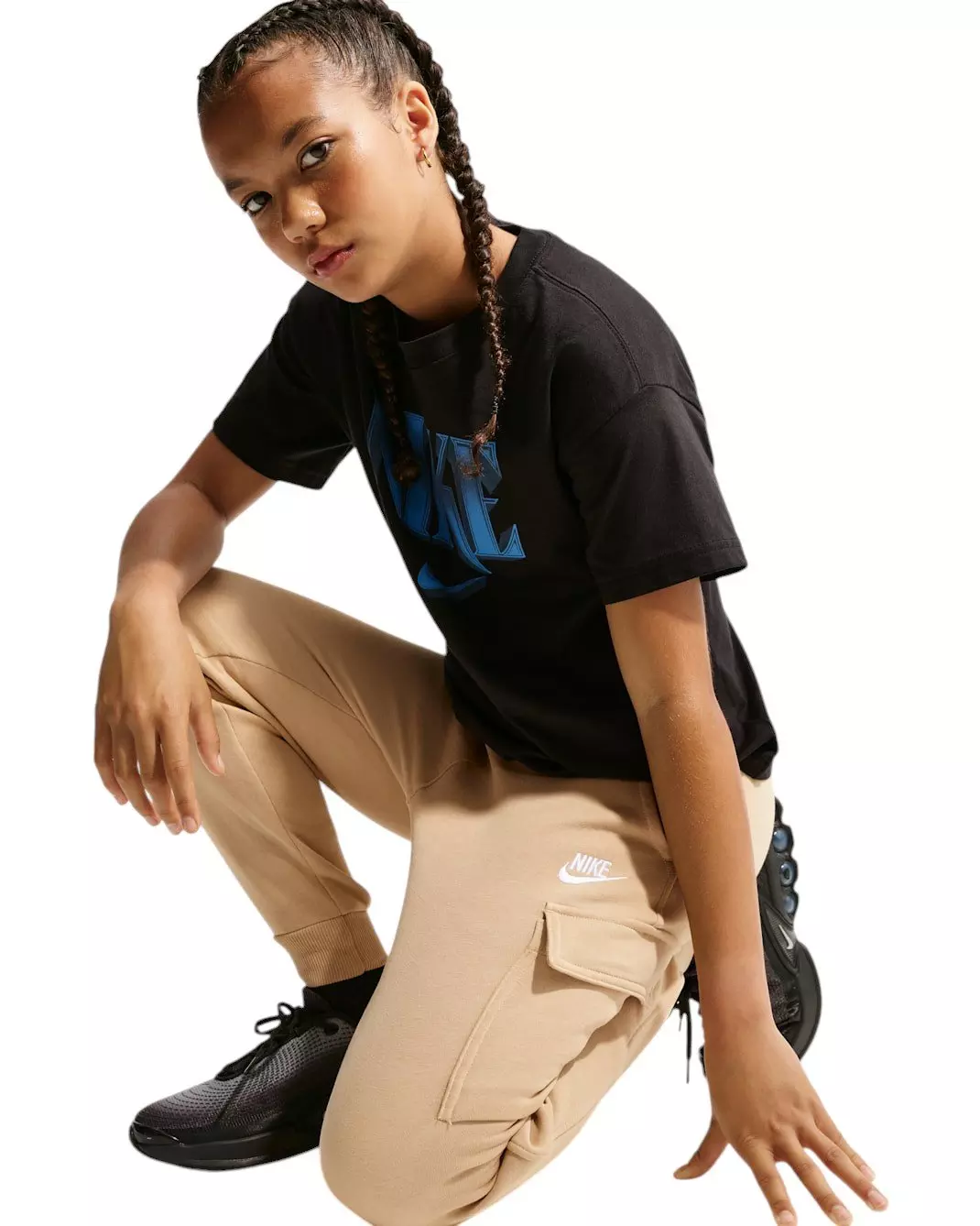 Nike Big Kids' Sportswear Club Fleece Cargo Pants - Linen Brown - LINEN BROWN
