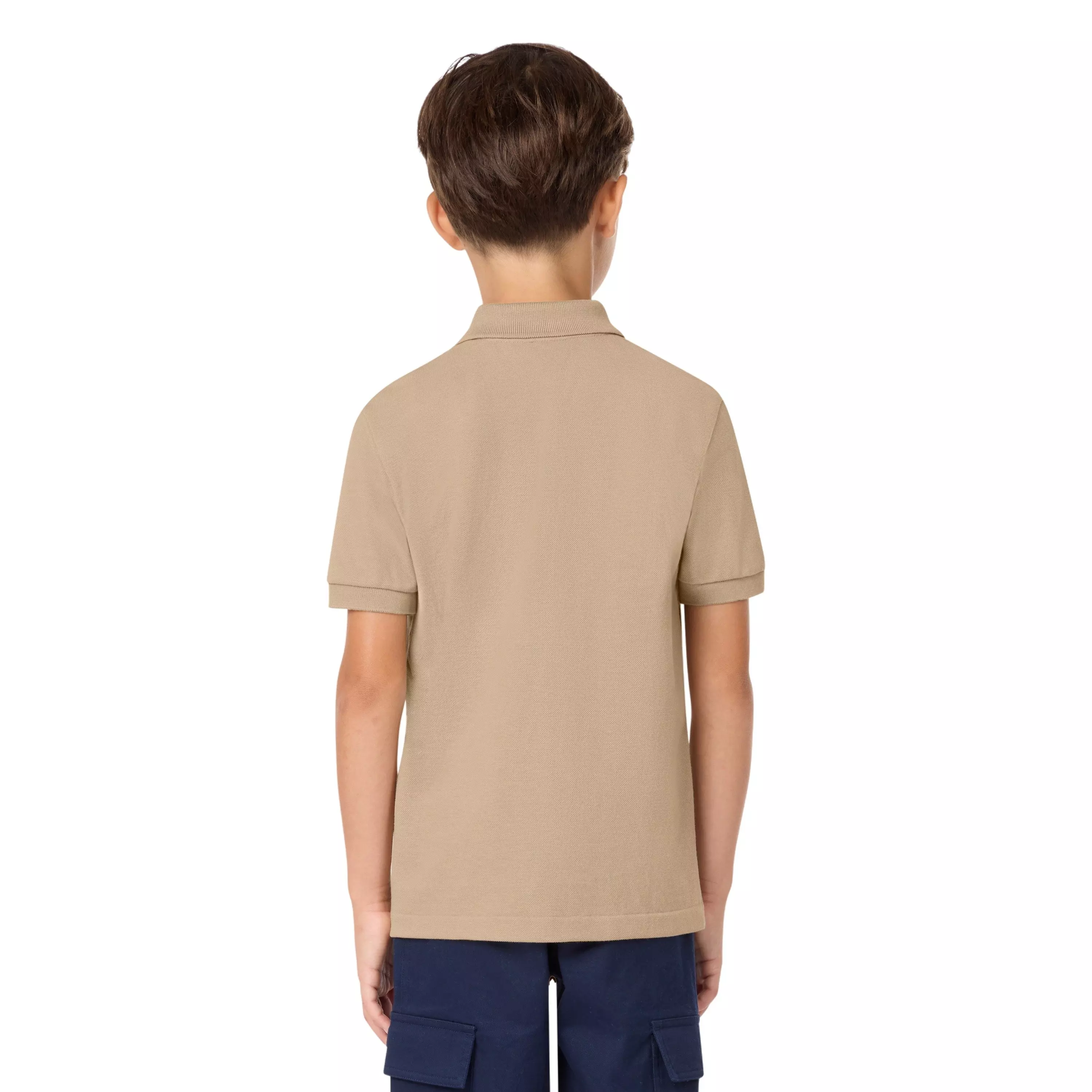 Lacoste Big Boys' Non-Organic Petit Pique Polo - Beige - BEIGE